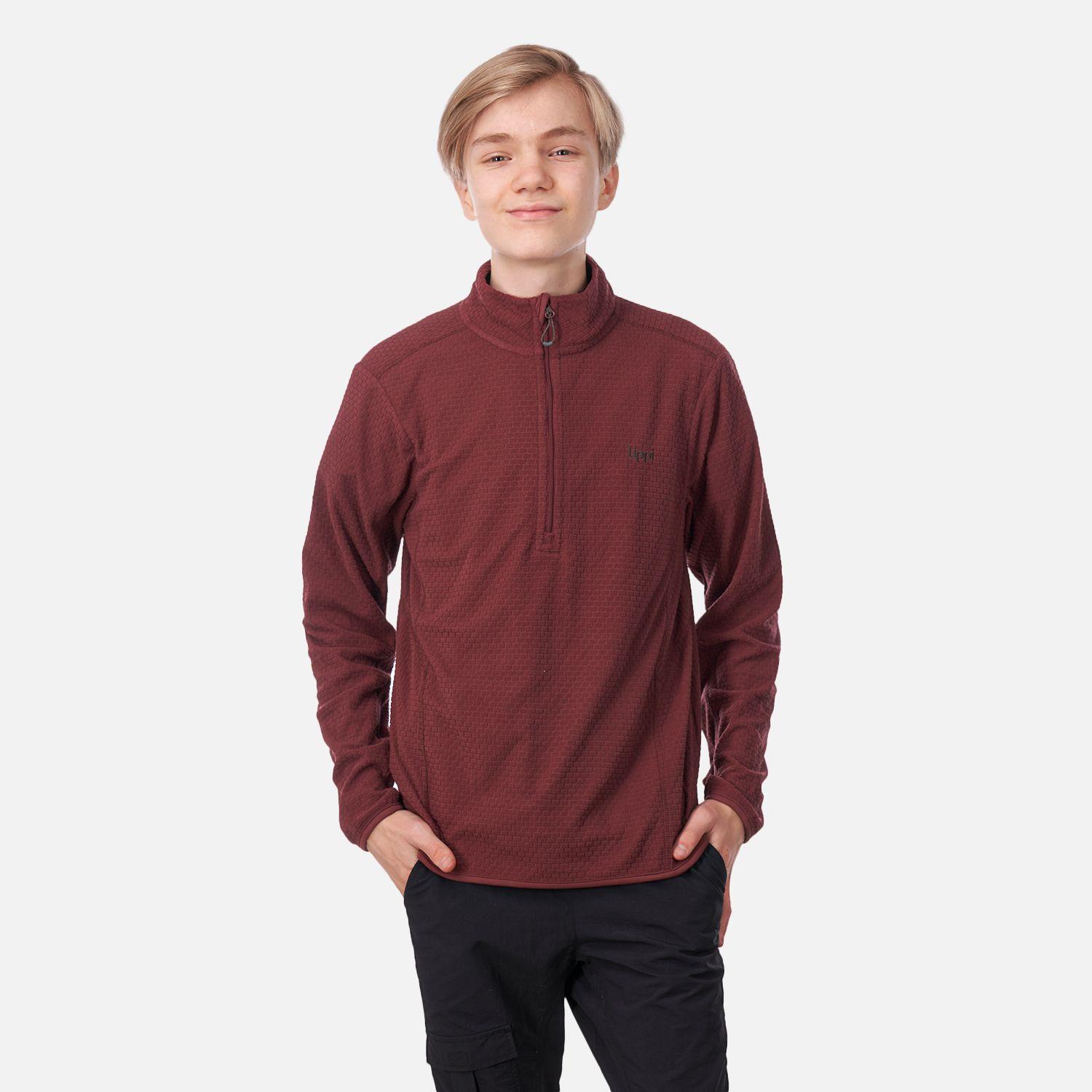 Poleron Teen Boy Mild Nano-F 14 Zip Burdeo Lippi-1