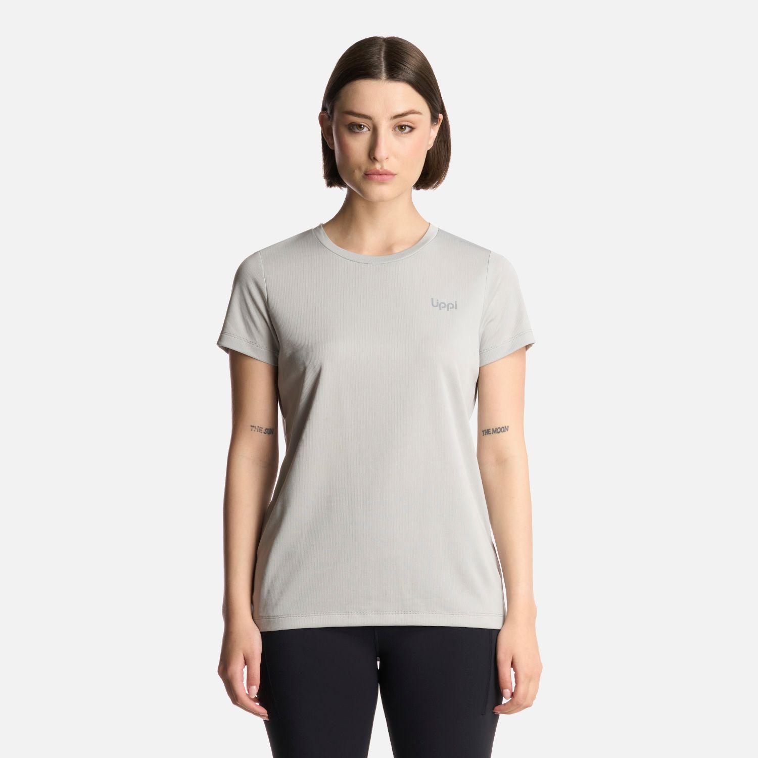 Polera Mujer Core Q-Dry T-Shirt Gris Claro Lippi-0