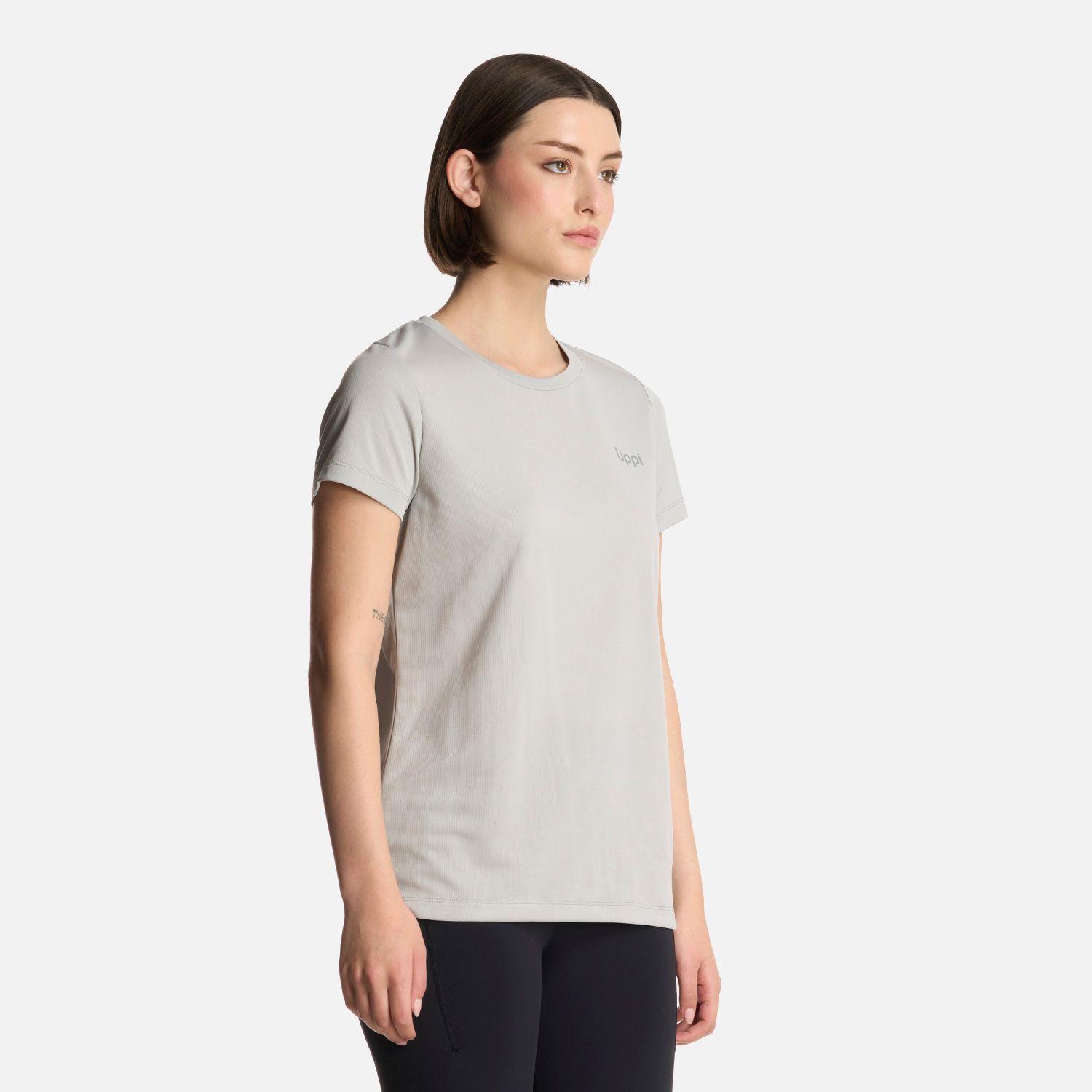 Polera Mujer Core Q-Dry T-Shirt Gris Claro Lippi-1