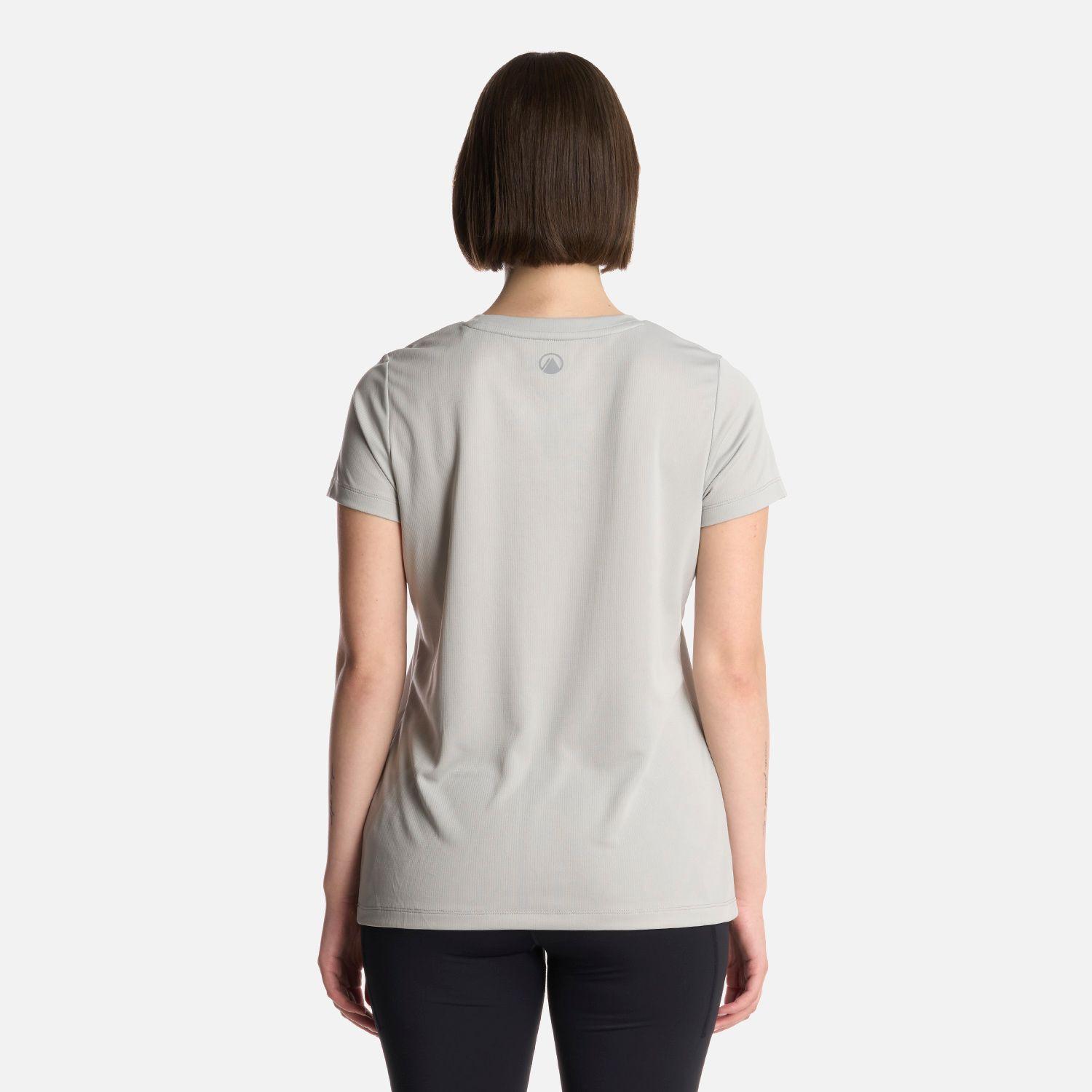 Polera Mujer Core Q-Dry T-Shirt Gris Claro Lippi-2