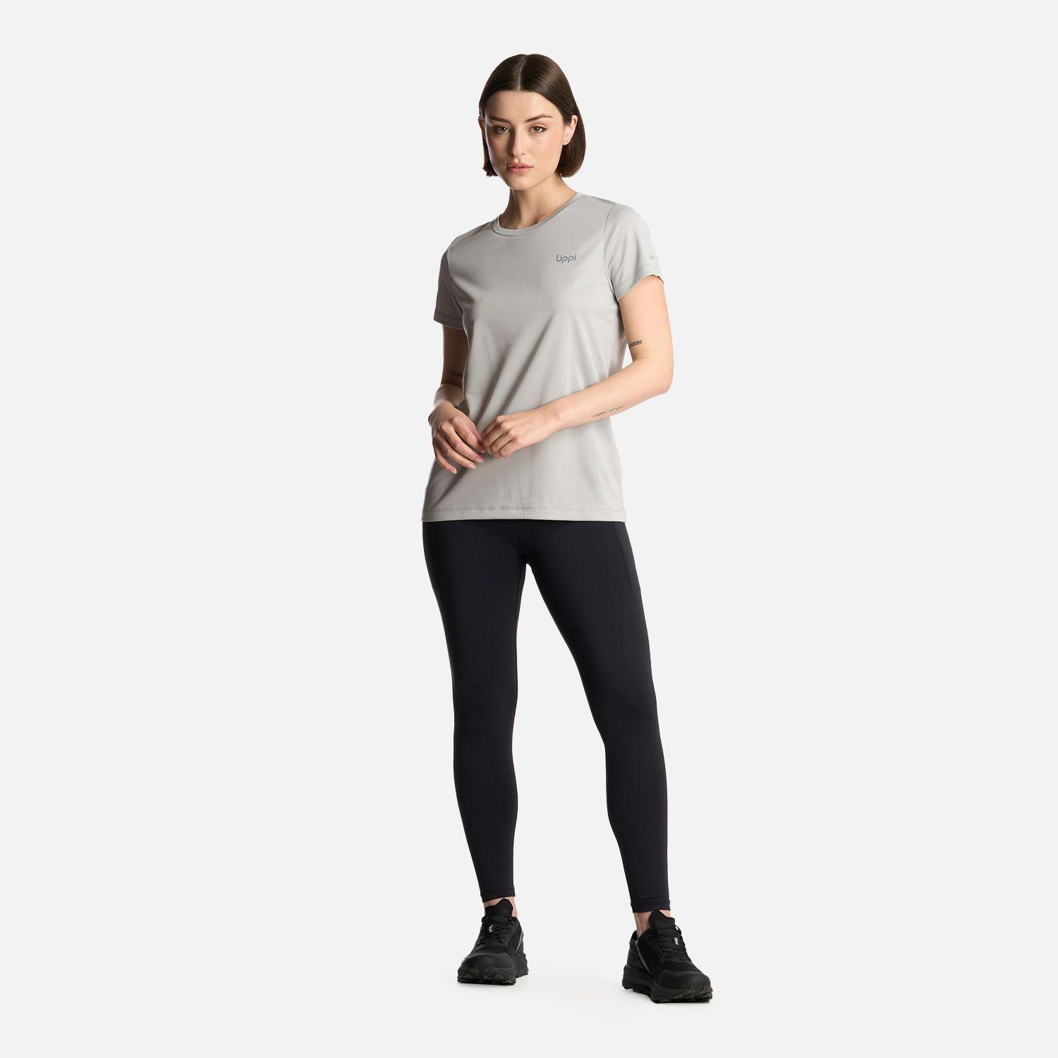 Polera Mujer Core Q-Dry T-Shirt Gris Claro Lippi-4