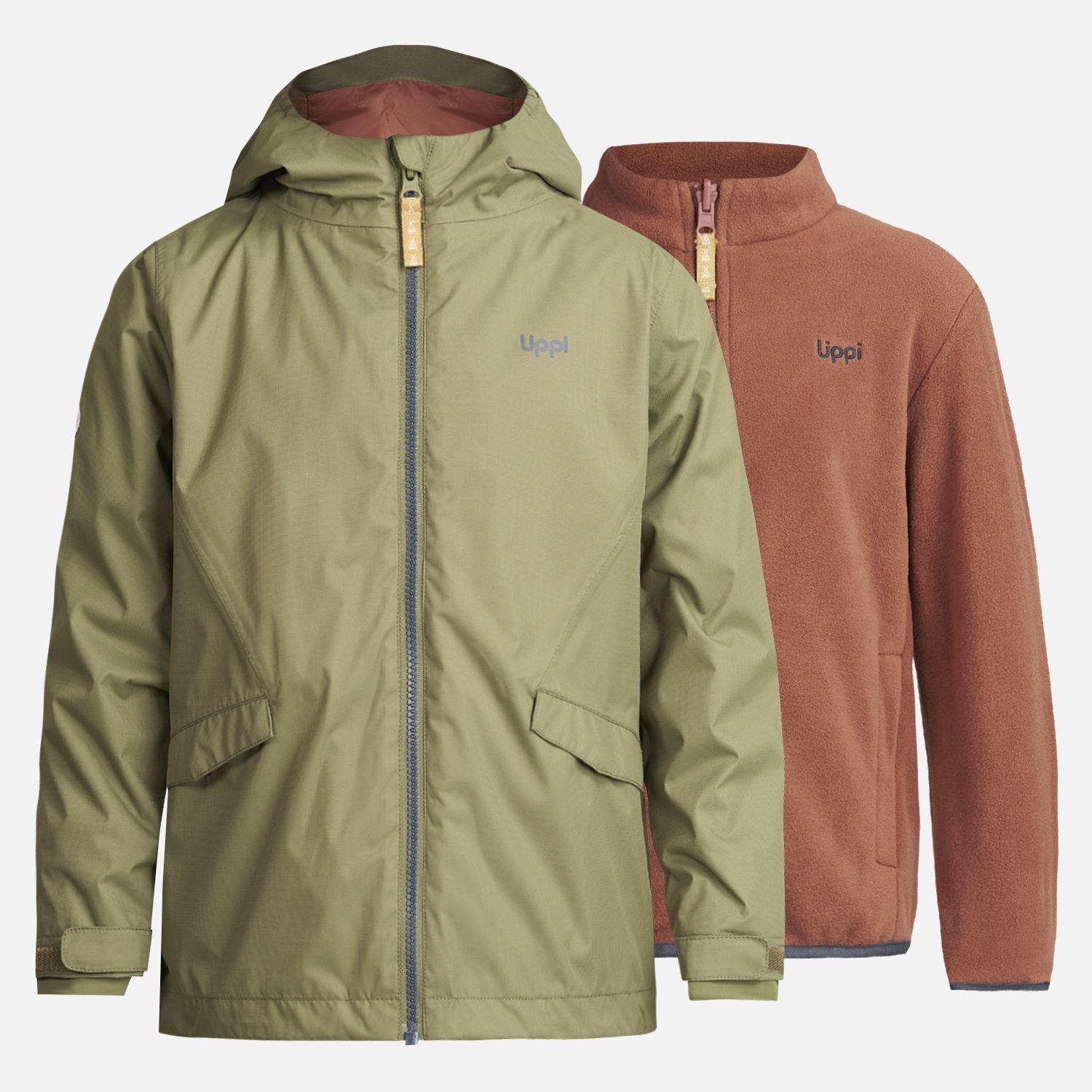 Chaqueta Niño Snowball Fusion-3 Hoody Jacket Verde/Terracota Lippi-0