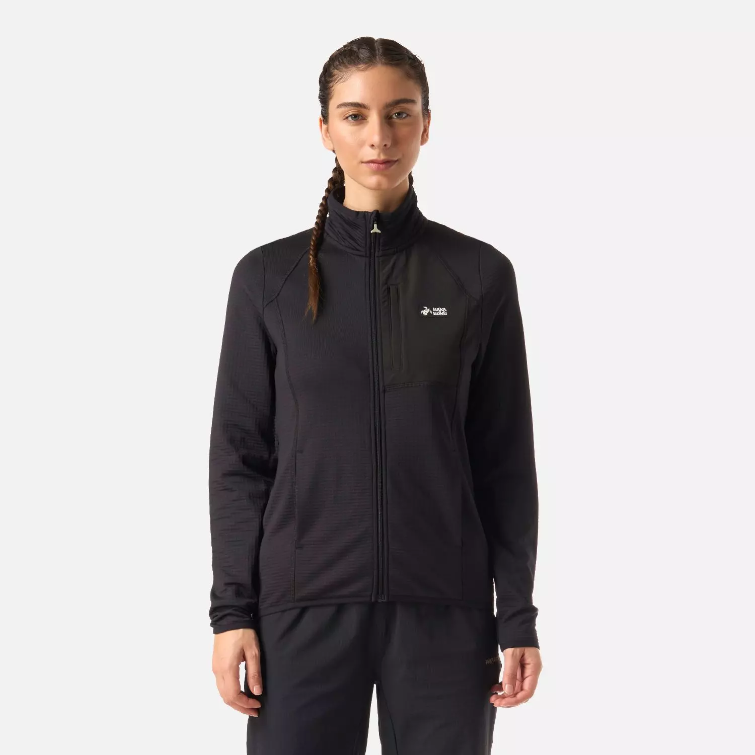 Polerón Mujer Taina Full Zip Negro Haka Honu V26-0