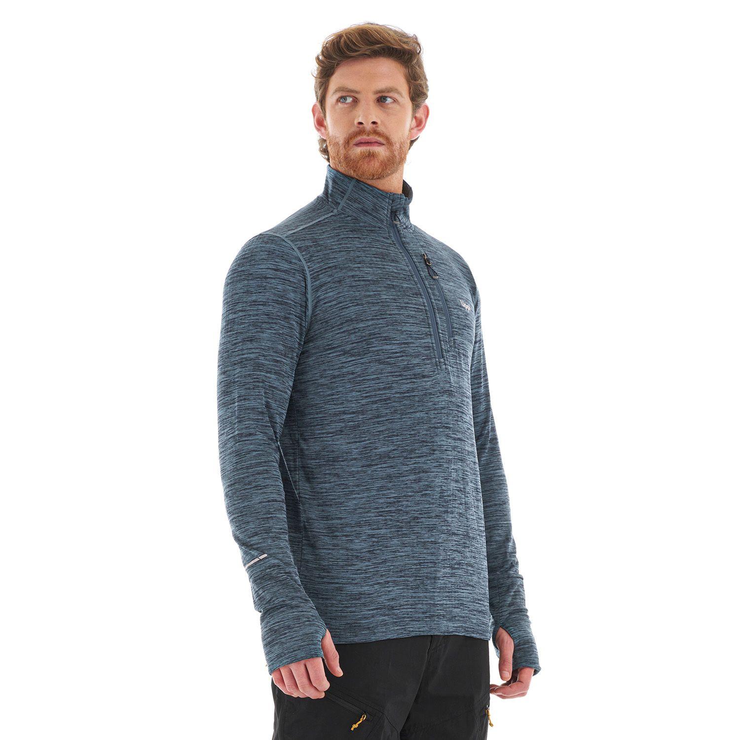 Poleron Hombre Just Move Nano-F 14 Zip Azul Grisaceo Lippi-2