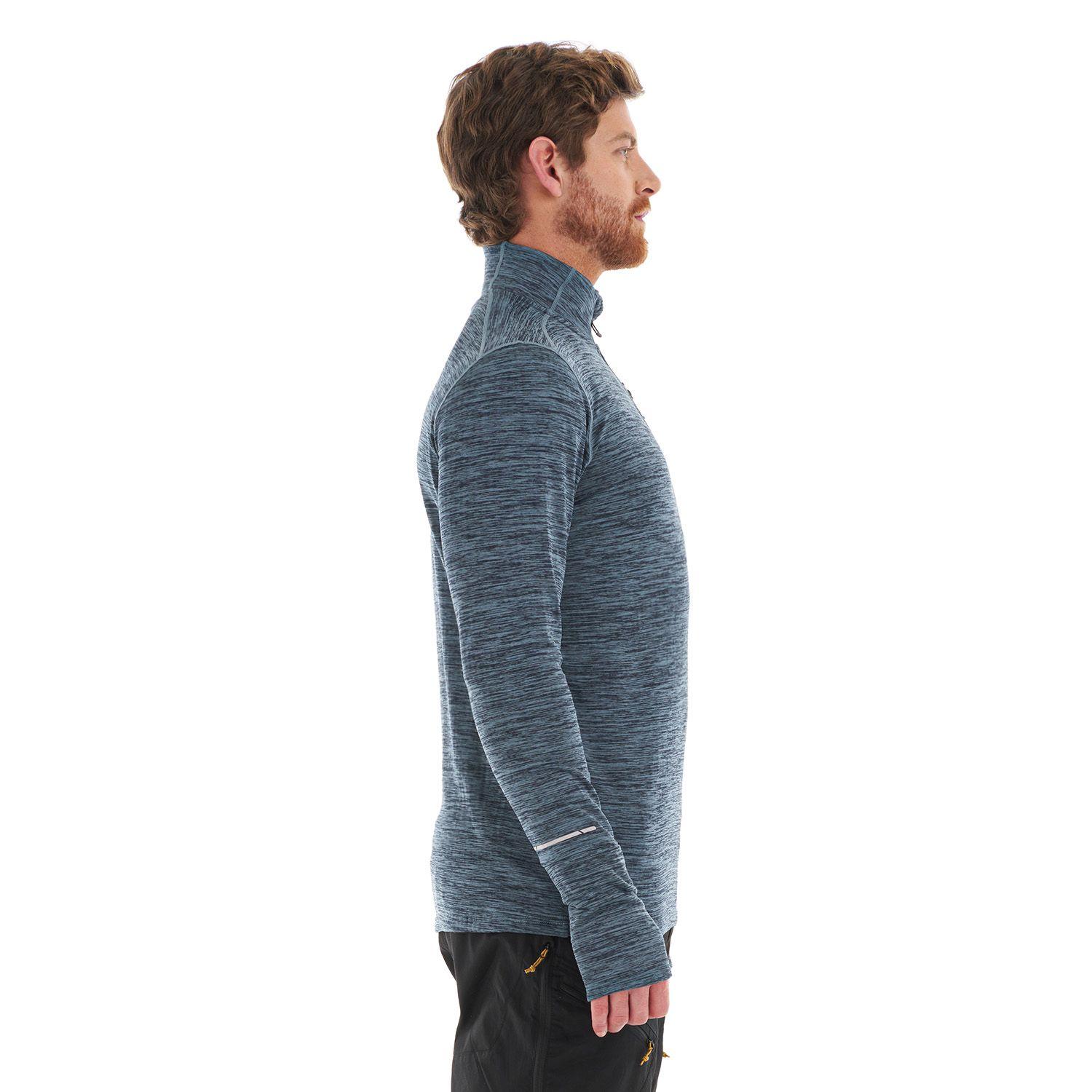 Poleron Hombre Just Move Nano-F 14 Zip Azul Grisaceo Lippi-3