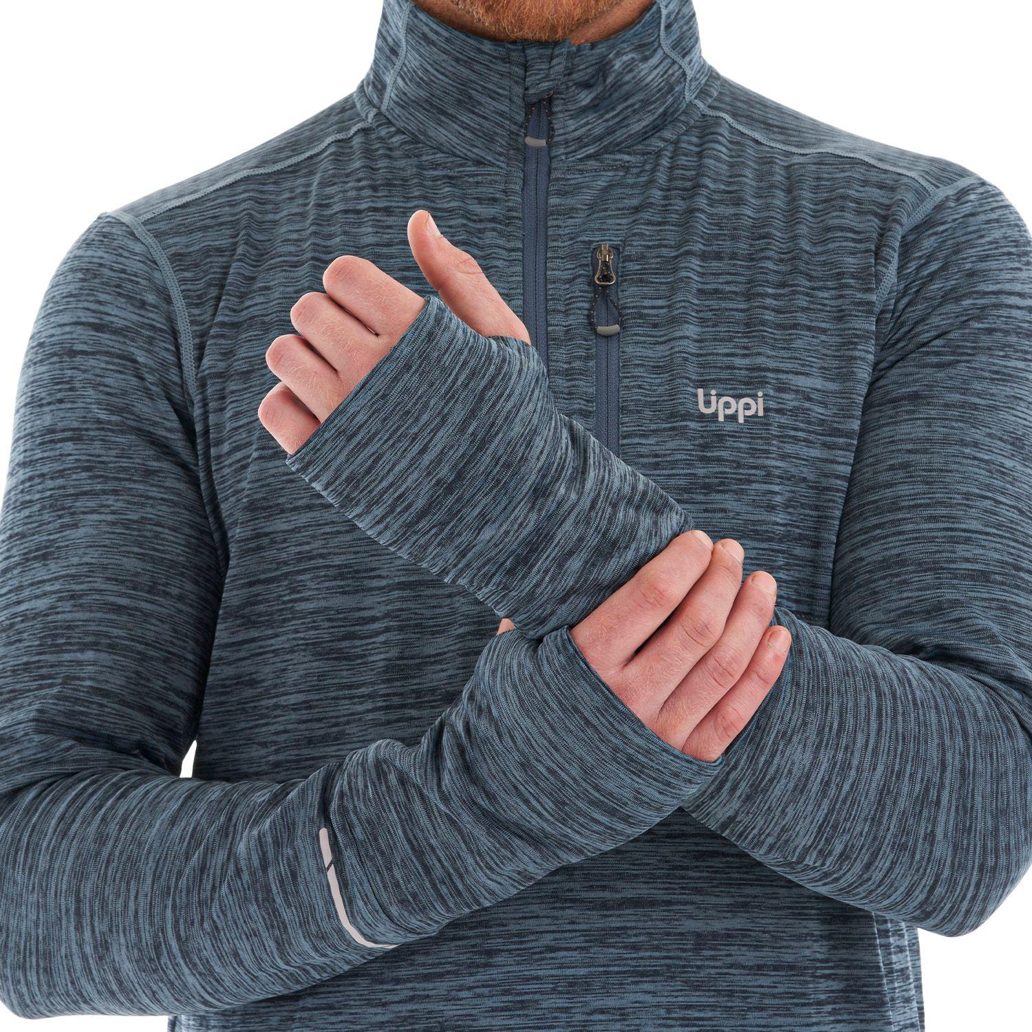 Poleron Hombre Just Move Nano-F 14 Zip Azul Grisaceo Lippi-6