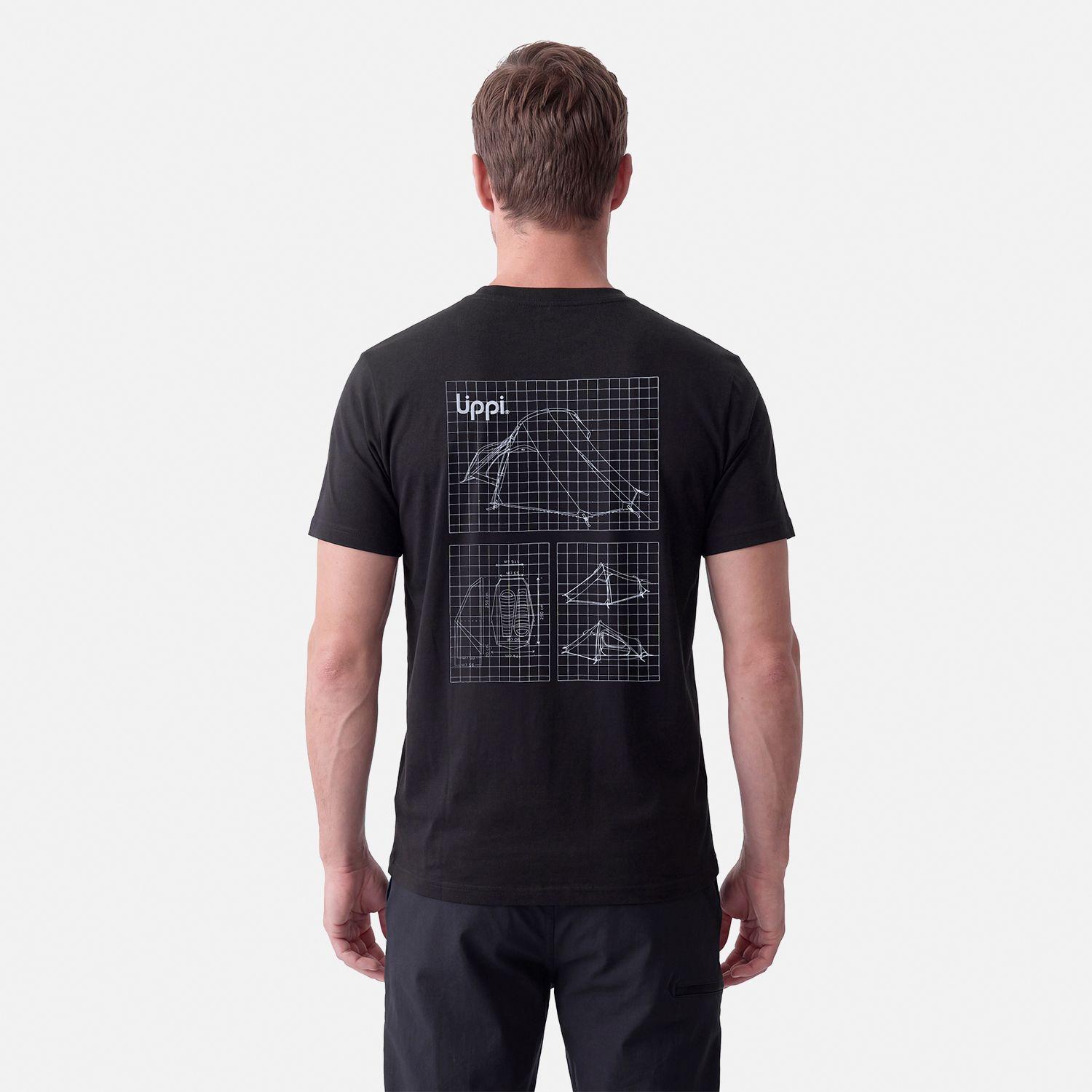 Polera Hombre Ulmo Back Print T-Shirt Negro Lippi V27-1