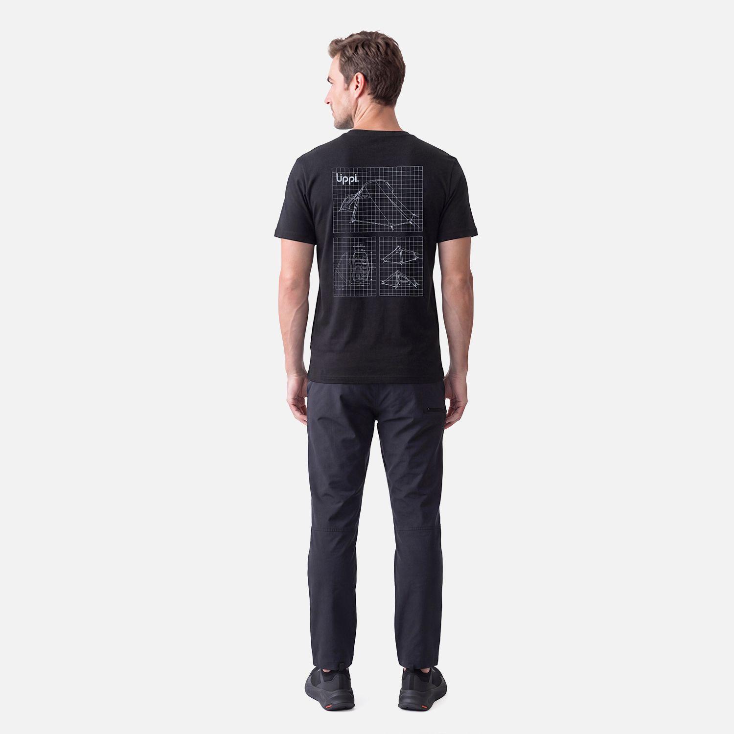 Polera Hombre Ulmo Back Print T-Shirt Negro Lippi V27-5