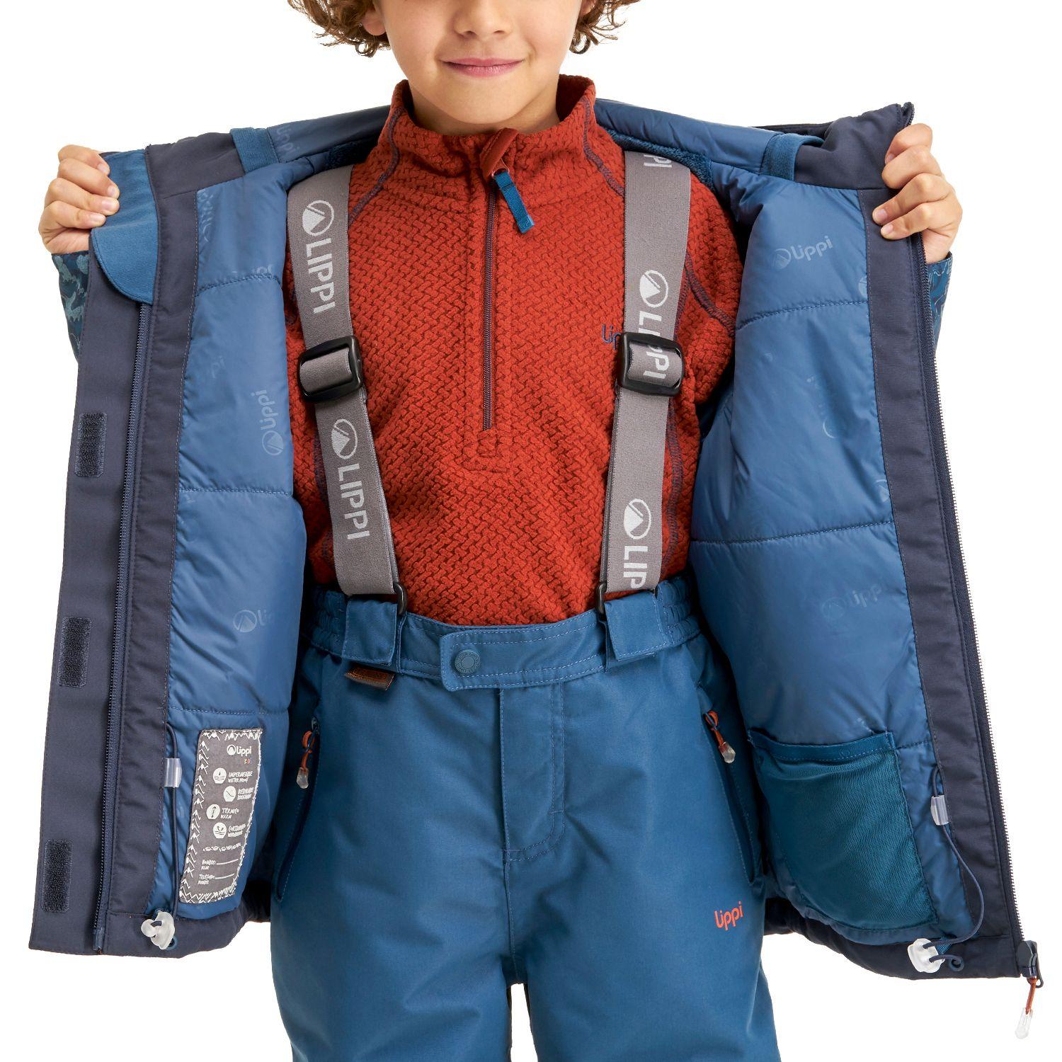 Chaqueta Niño Andes Snow B-Dry Hoody Jacket Azul Marino / Print Azul Marino Lippi-5
