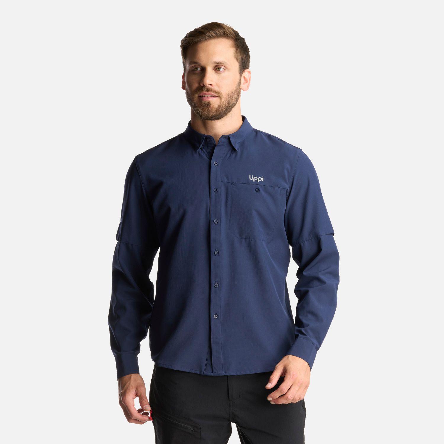 Camisa Hombre Murallon Q-Dry Shirt Azul Marino Lippi-1