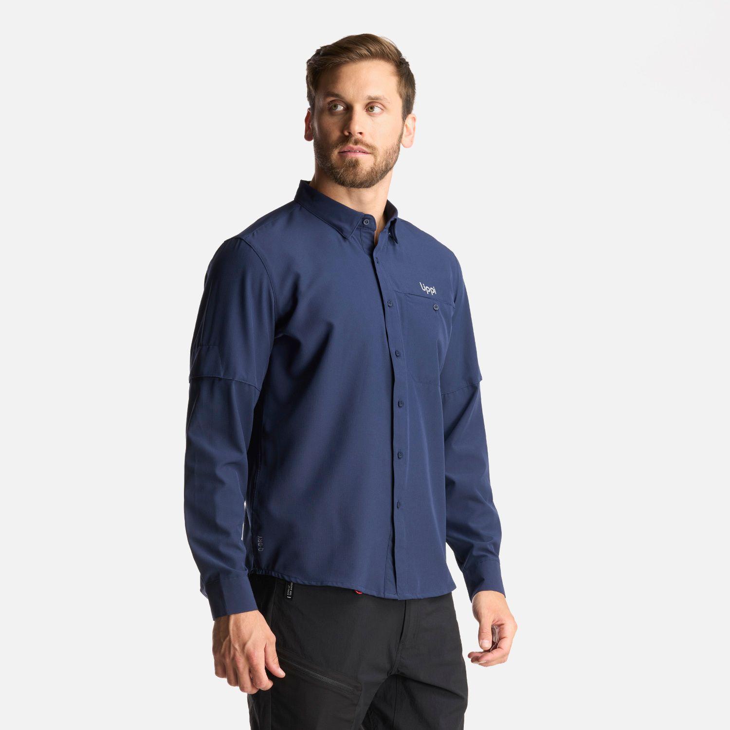 Camisa Hombre Murallon Q-Dry Shirt Azul Marino Lippi-2