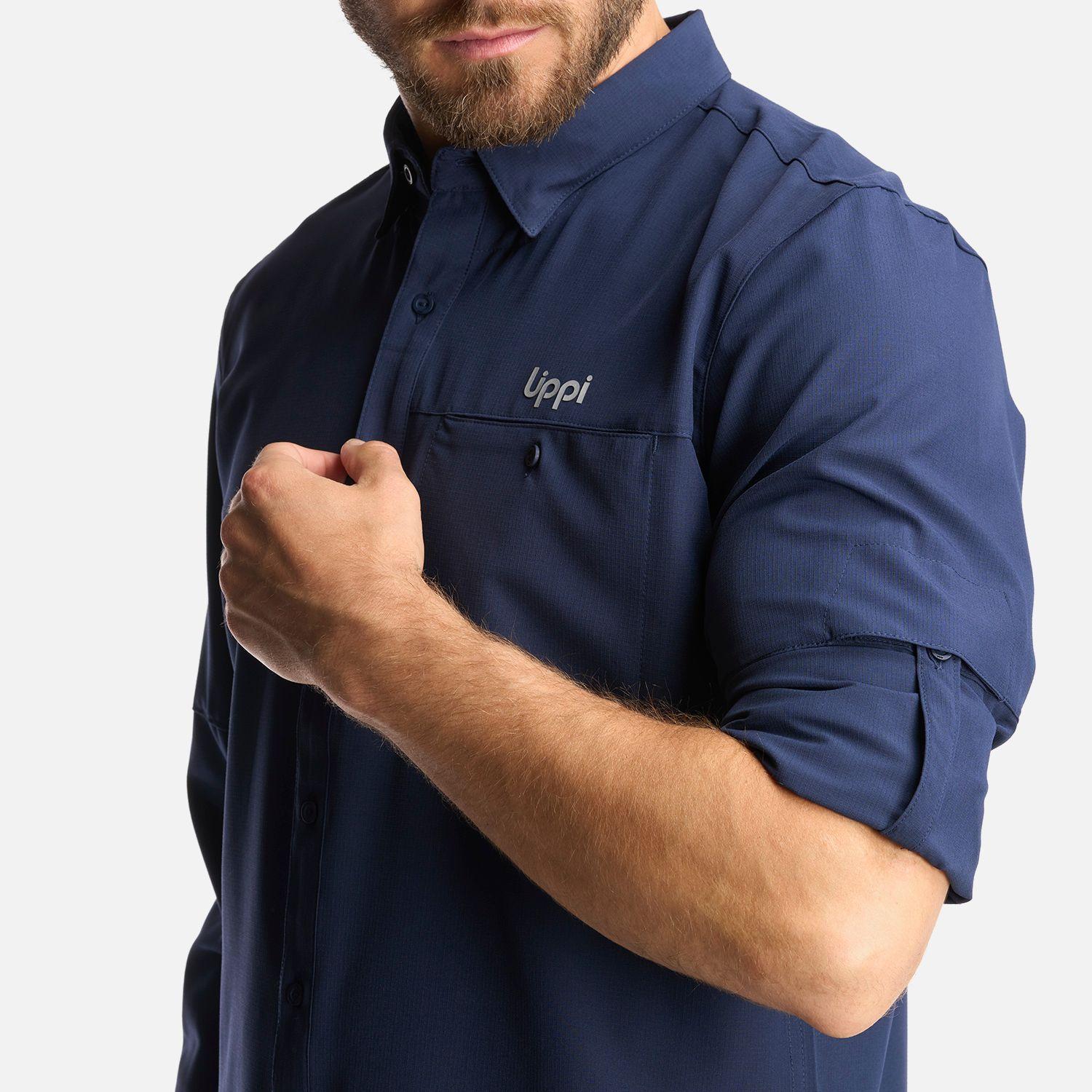 Camisa Hombre Murallon Q-Dry Shirt Azul Marino Lippi-5