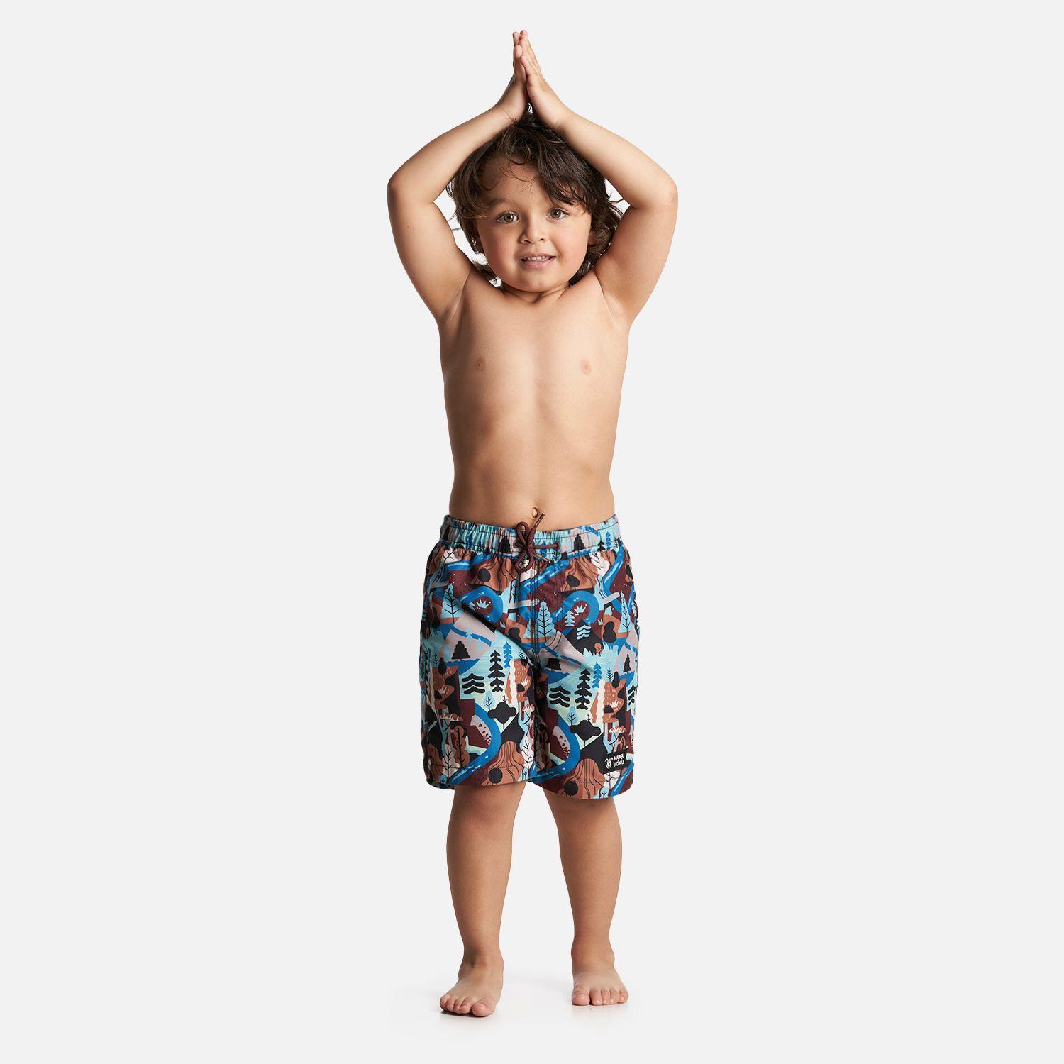 Traje de Baño Niño Bombita Print Azul Haka Honu-5