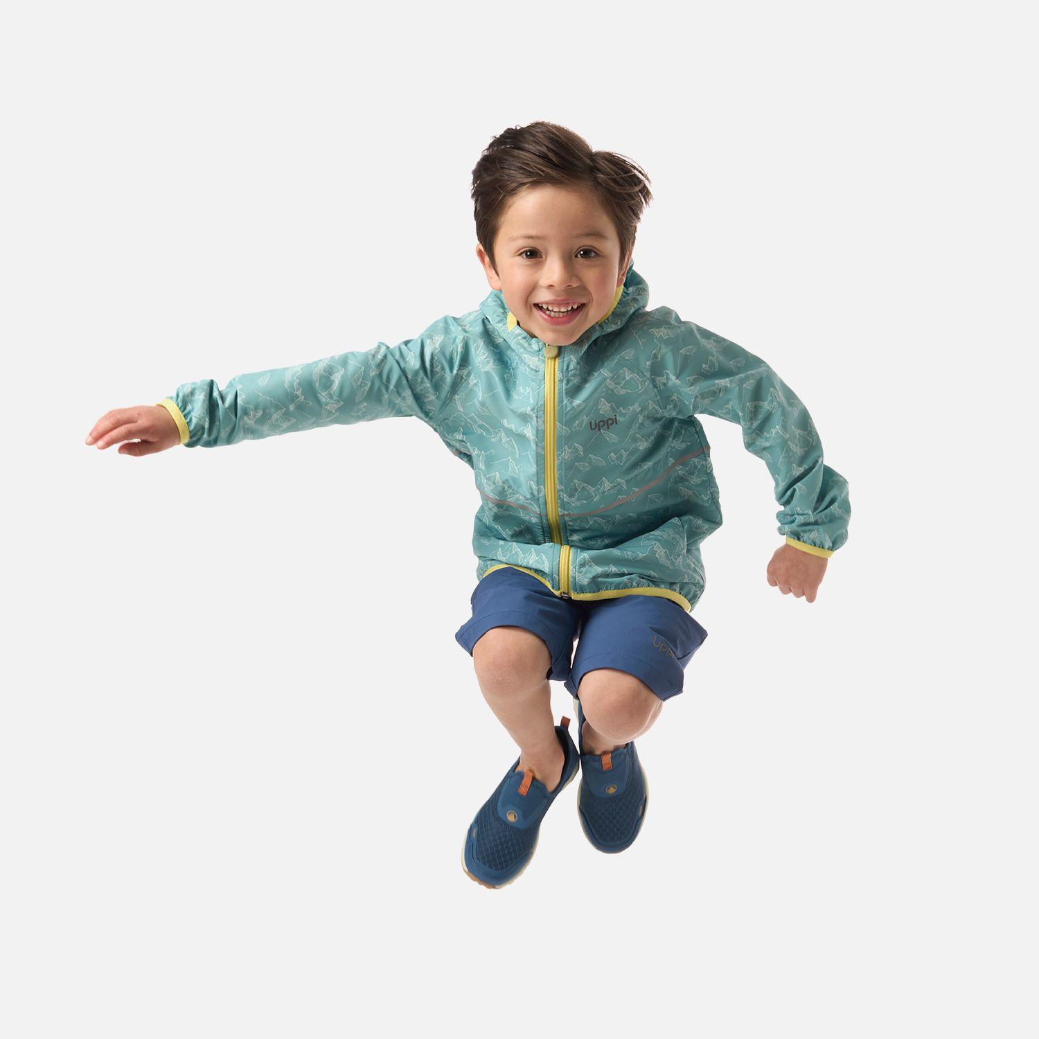Chaqueta Niño Nightfall Windbreaker Hoody Jacket Print Turquesa V26-5