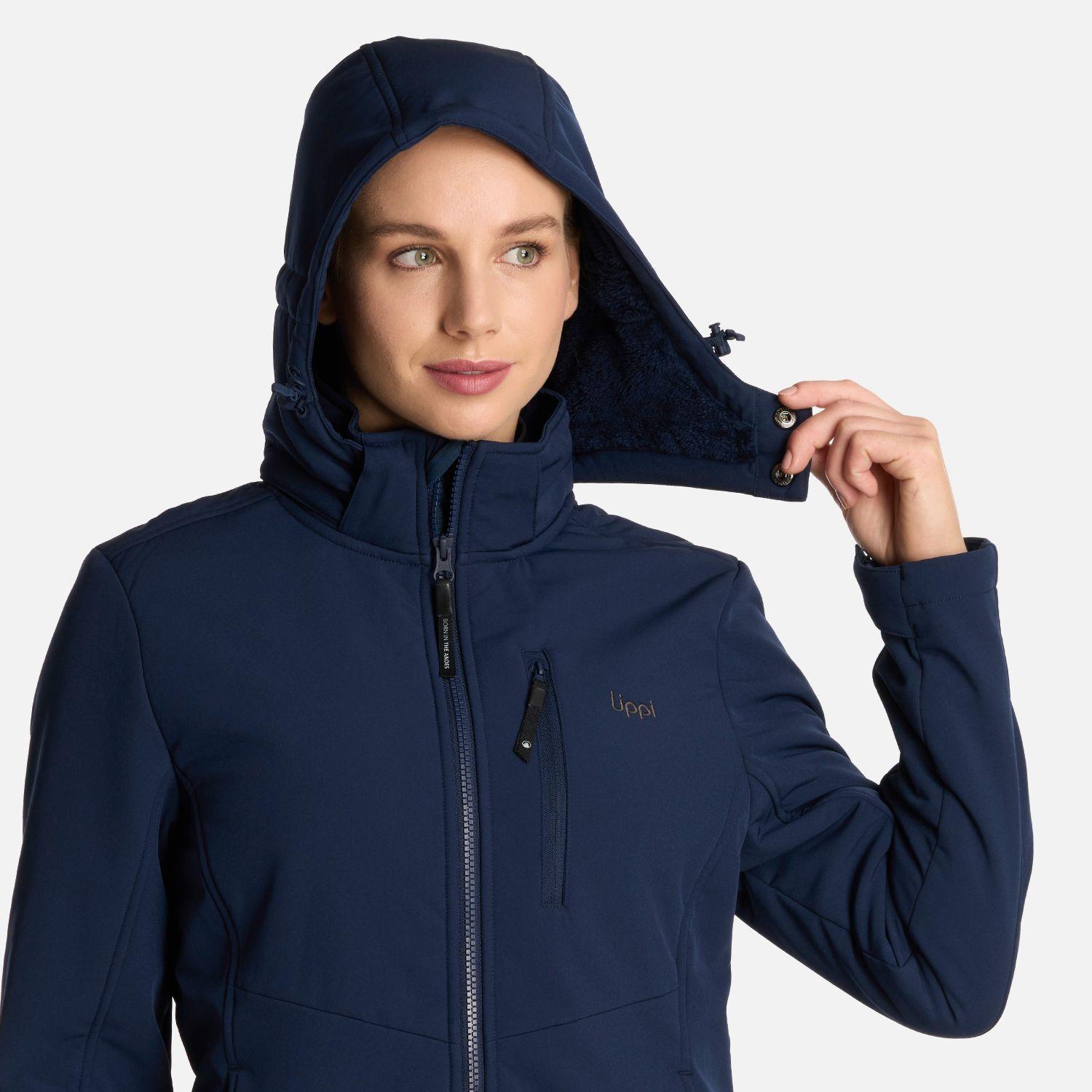 Chaqueta Mujer Macaya Softshell Hoody Jacket Azul Marino Lippi-3