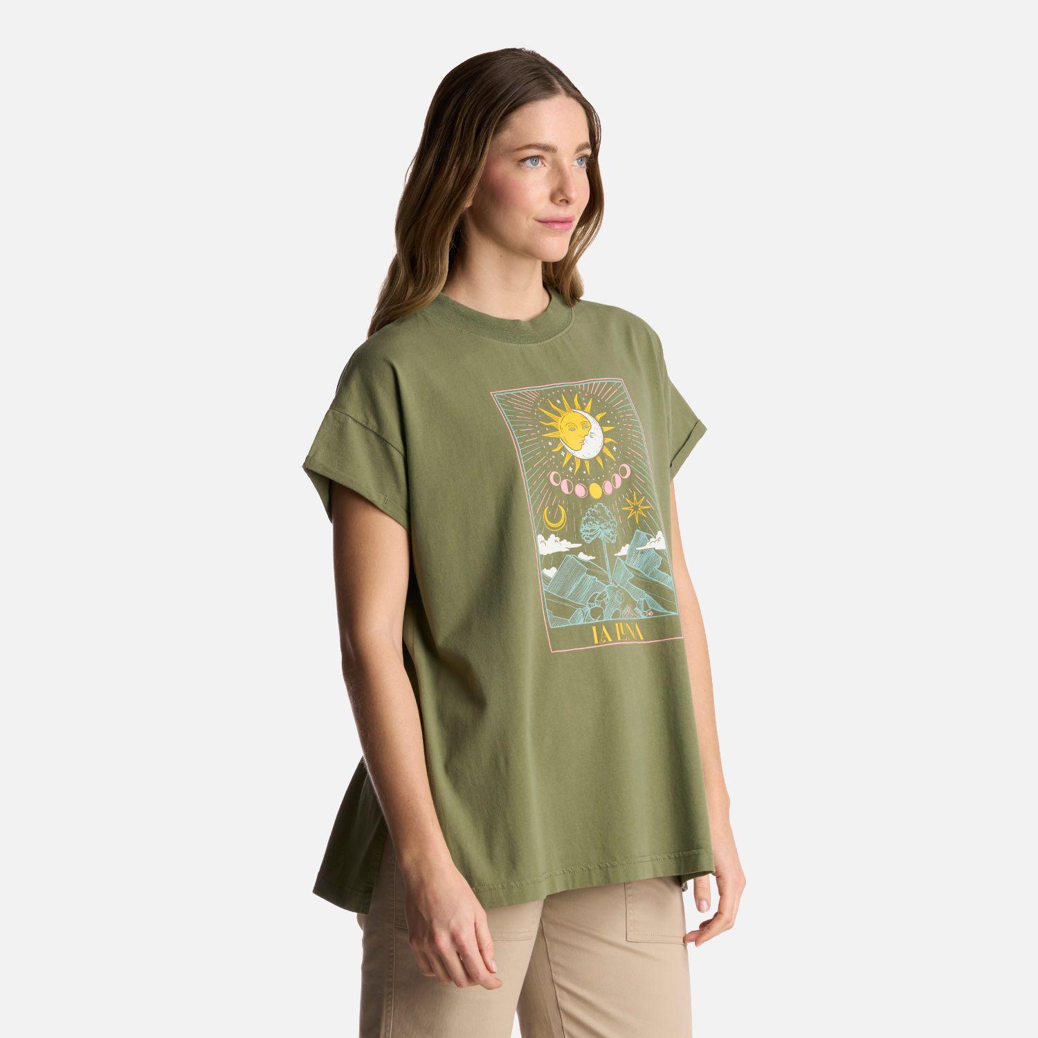 Polera Mujer Garza Verde Oliva Haka Honu-1