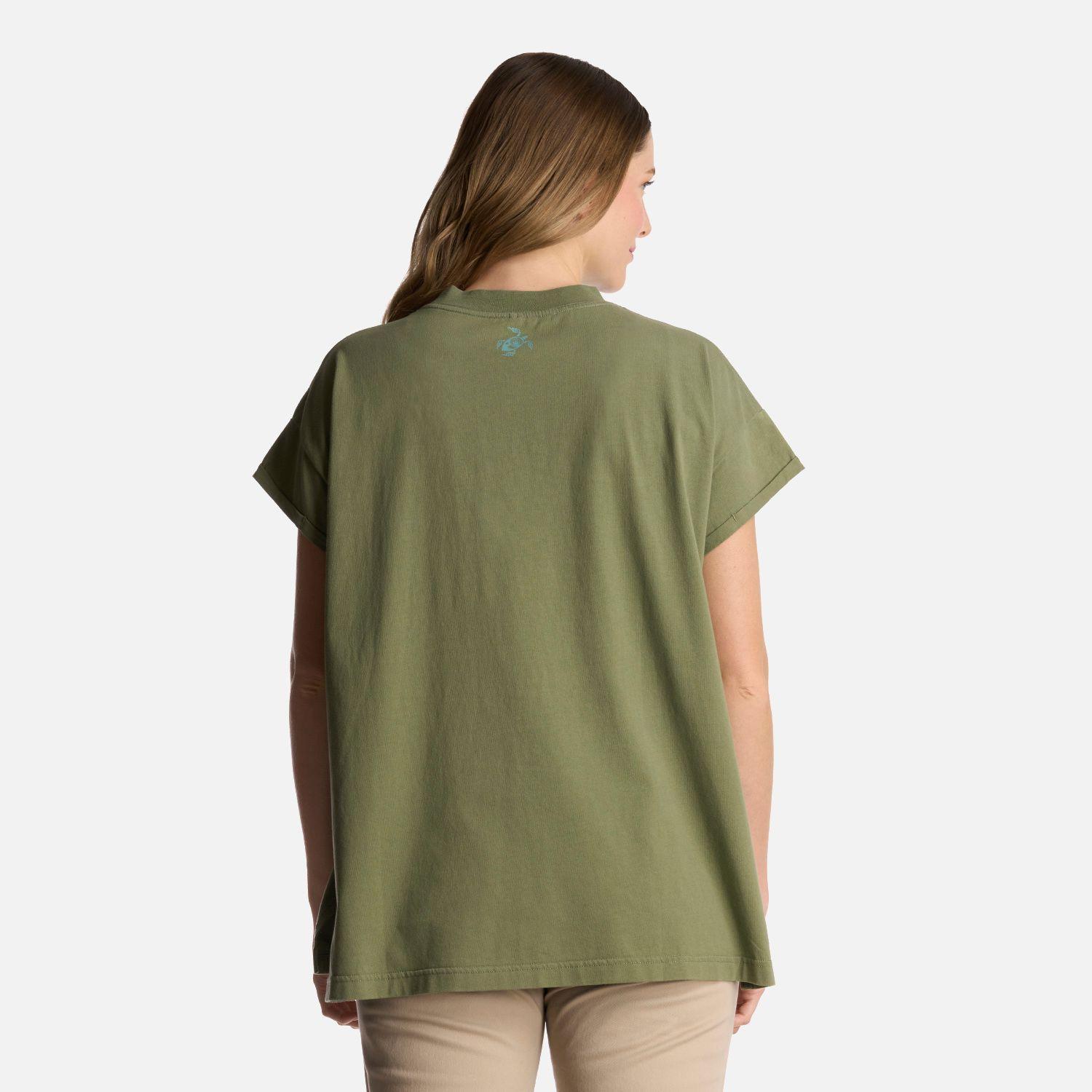 Polera Mujer Garza Verde Oliva Haka Honu-2