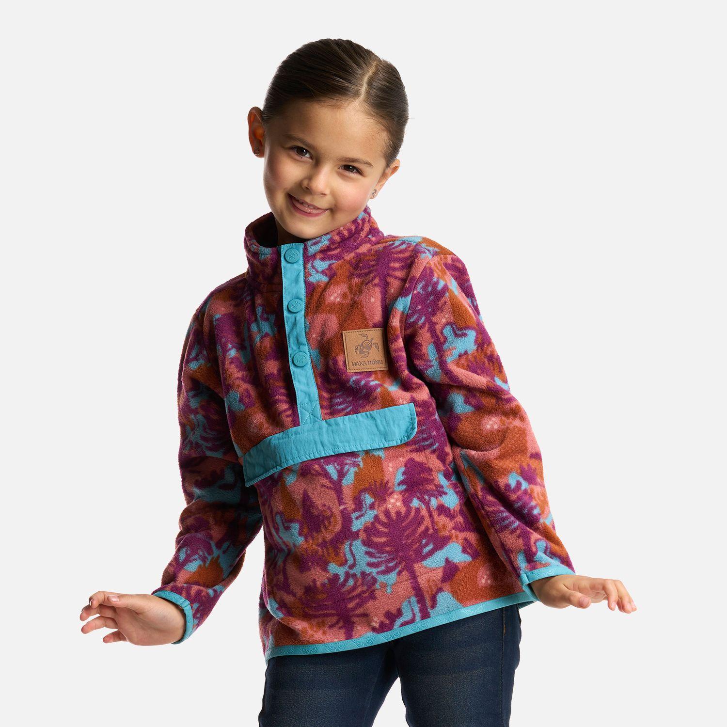 Polerón Niña Tokerau Poki Print Terracota Haka Honu V25-0