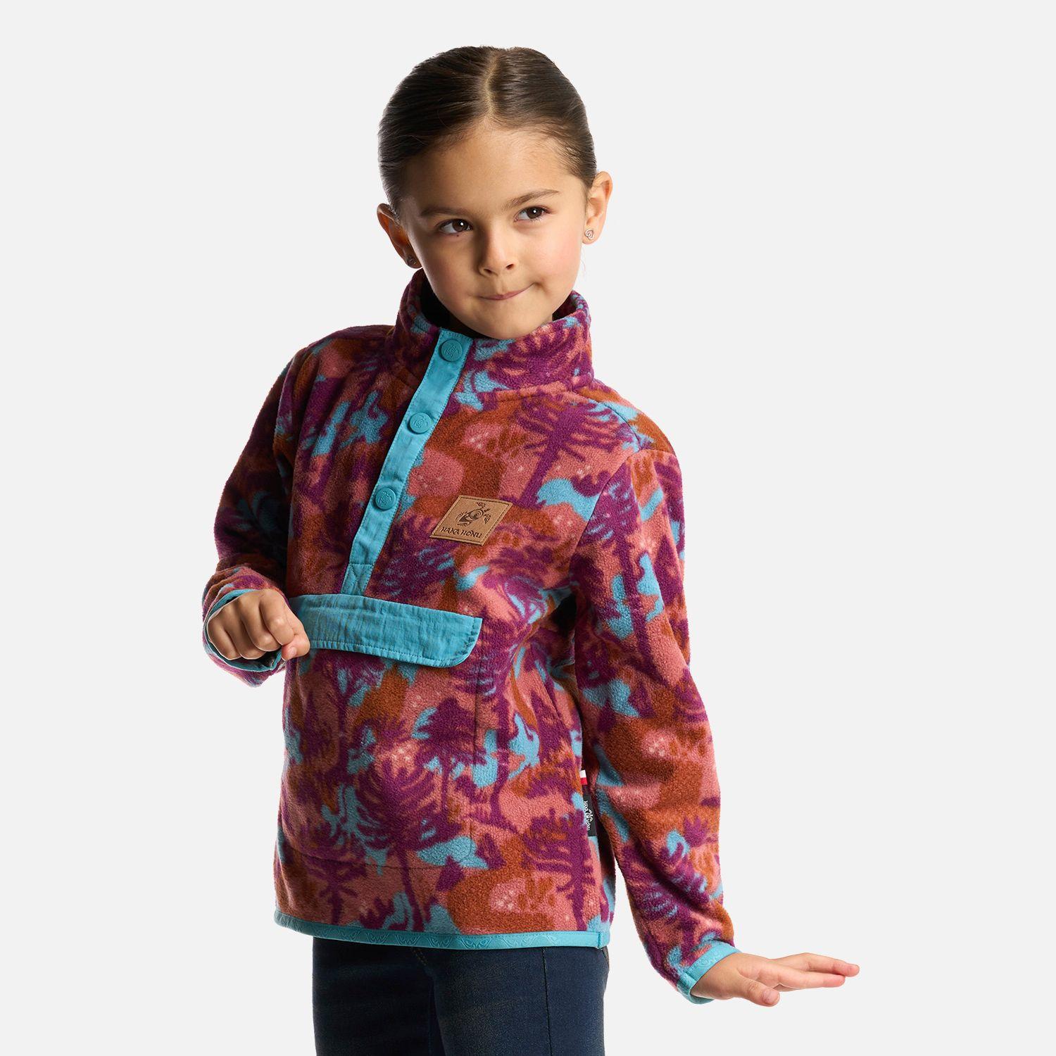 Polerón Niña Tokerau Poki Print Terracota Haka Honu V25-1