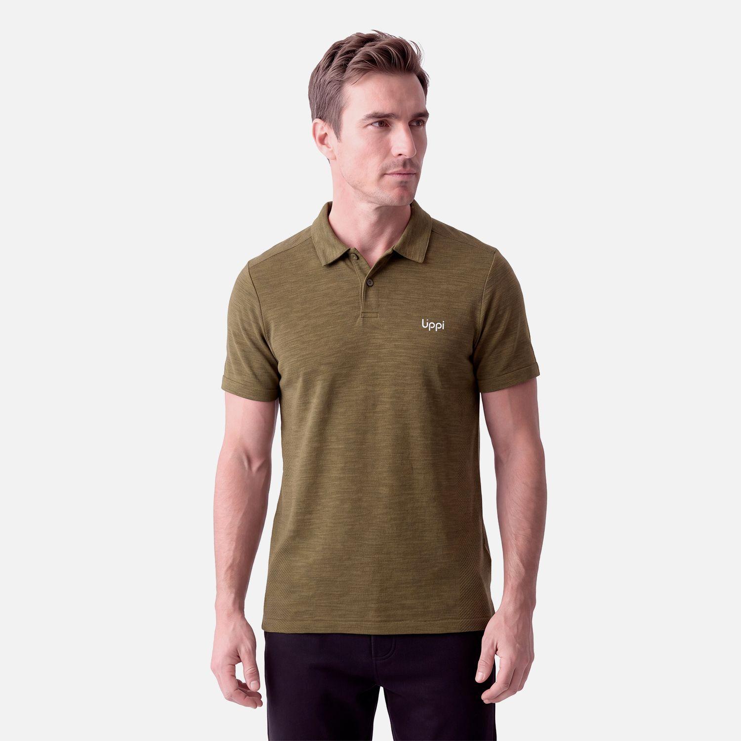 Polera Hombre B-Classic Seamless Polo Verde Oliva Lippi V27-0