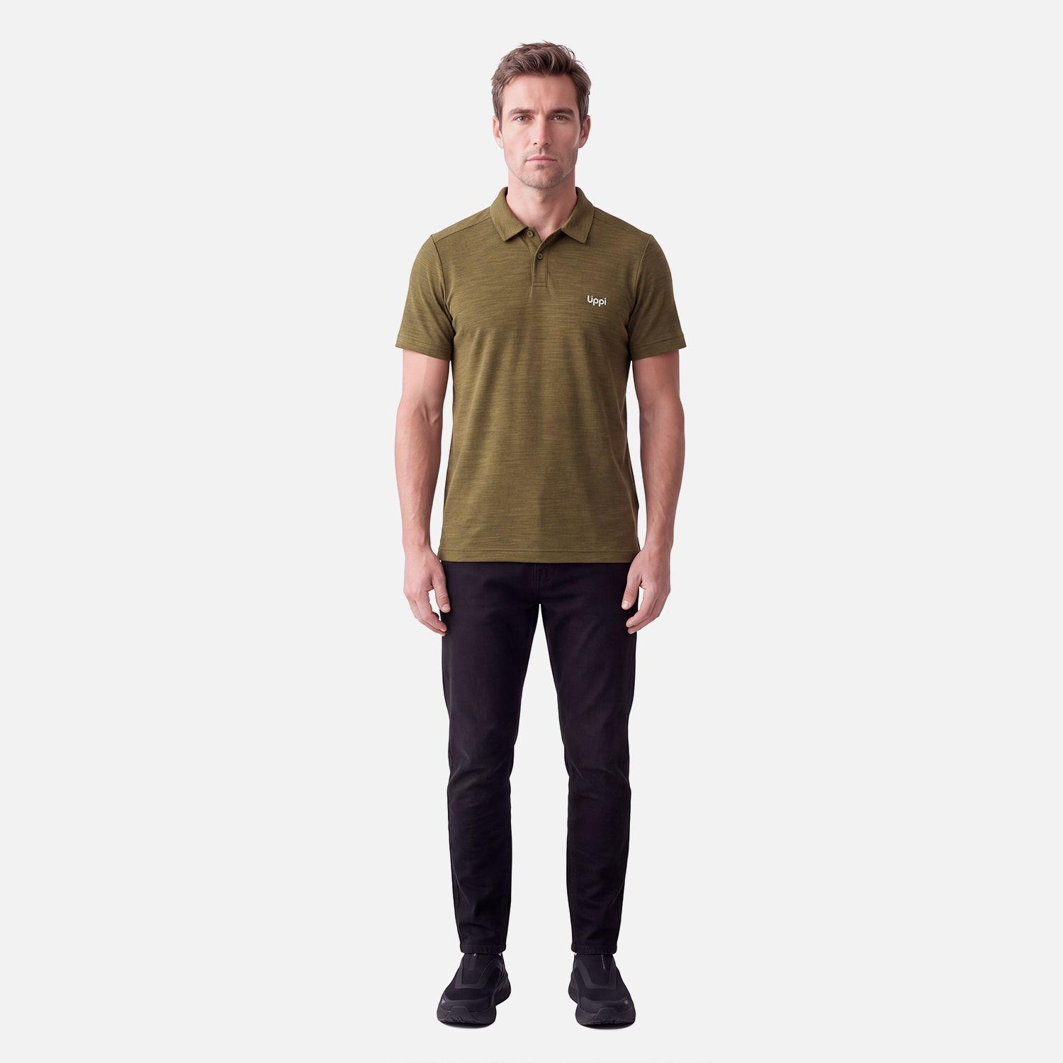 Polera Hombre B-Classic Seamless Polo Verde Oliva Lippi V27-2