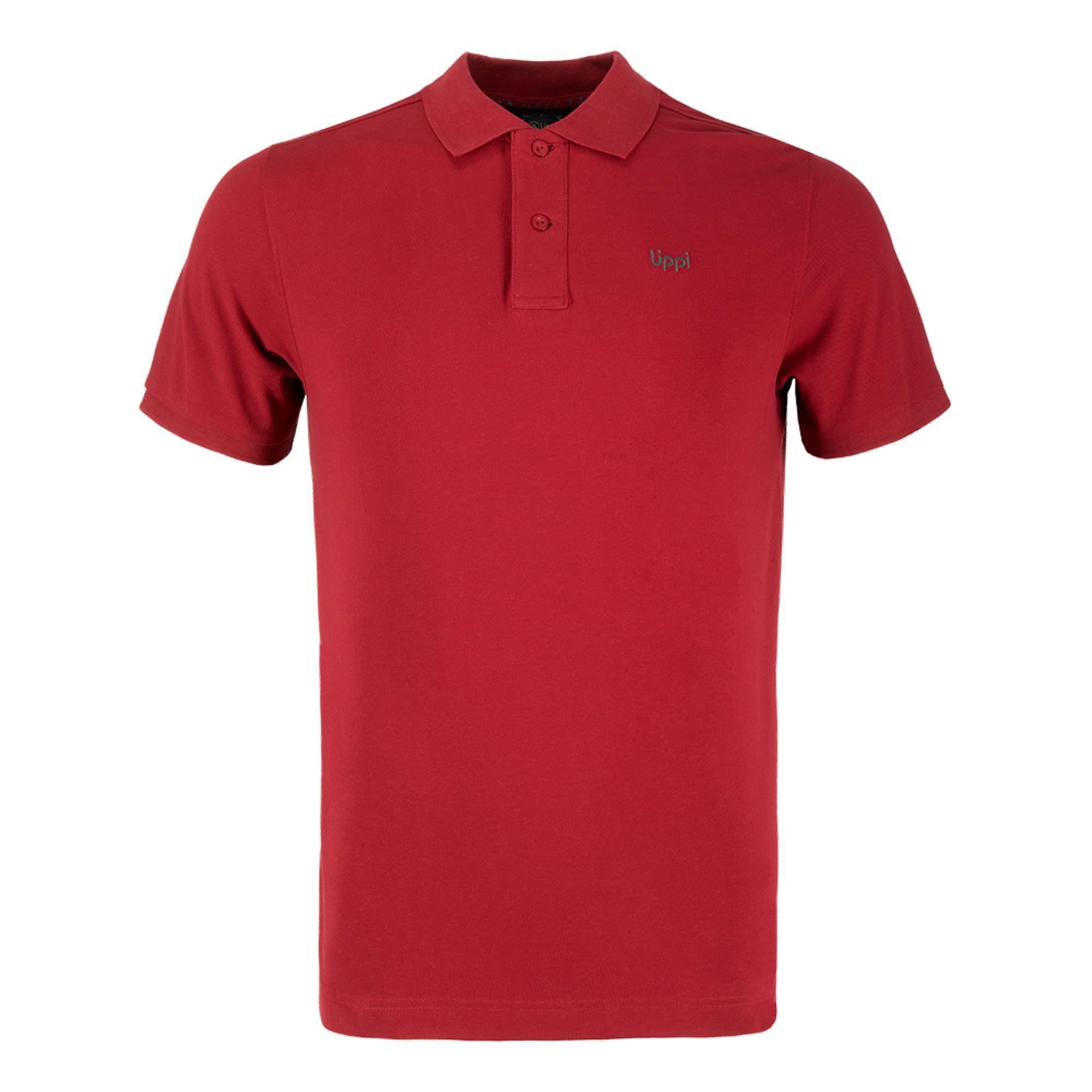 Polera Hombre First Class Elastic Polo Rojo Oscuro Lippi-0