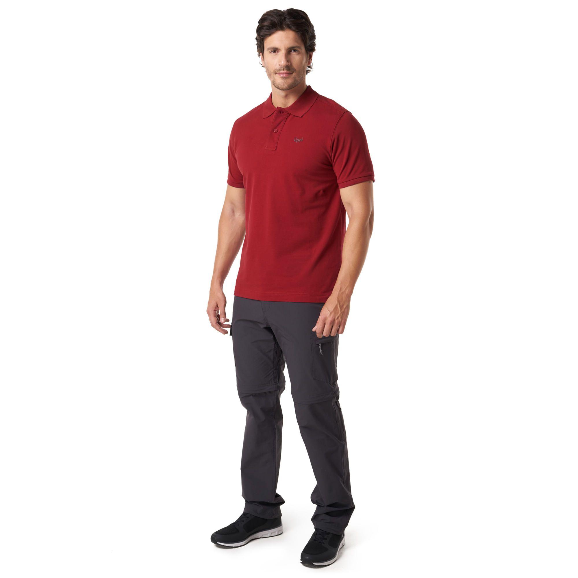 Polera Hombre First Class Elastic Polo Rojo Oscuro Lippi-1