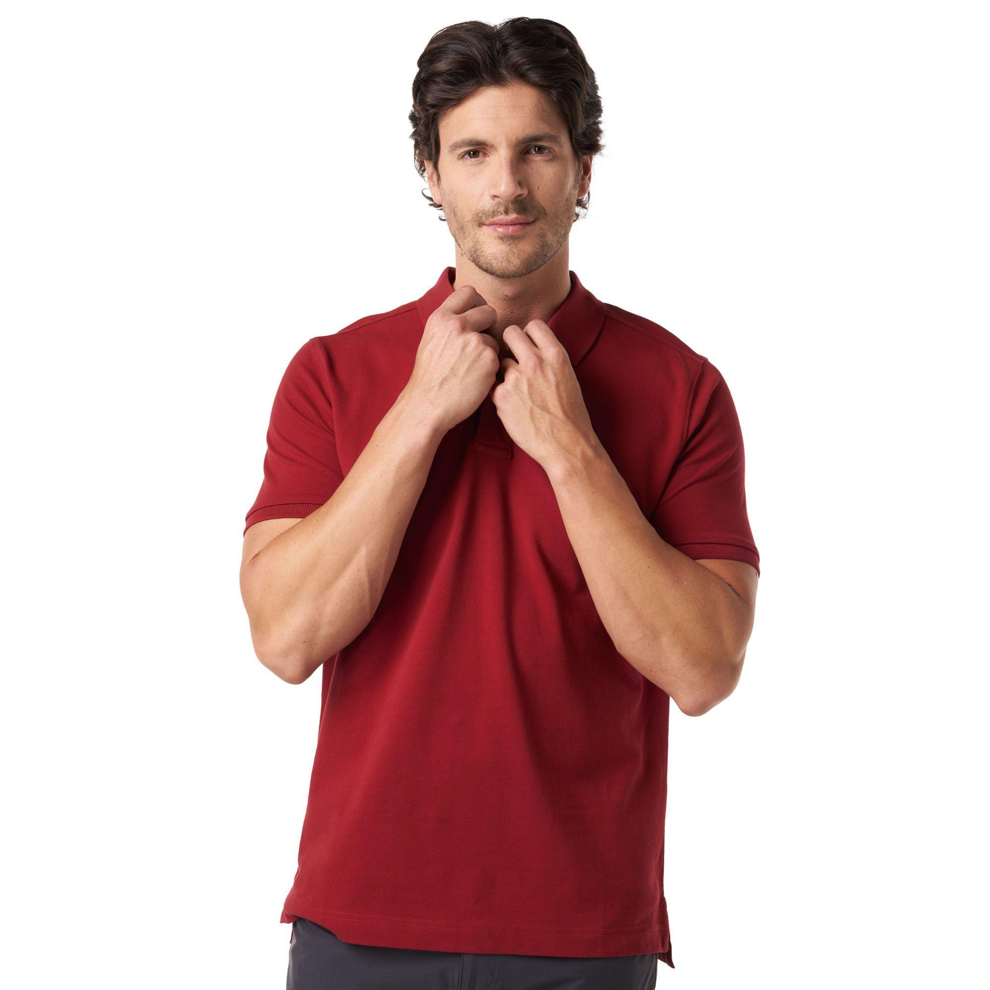 Polera Hombre First Class Elastic Polo Rojo Oscuro Lippi-3