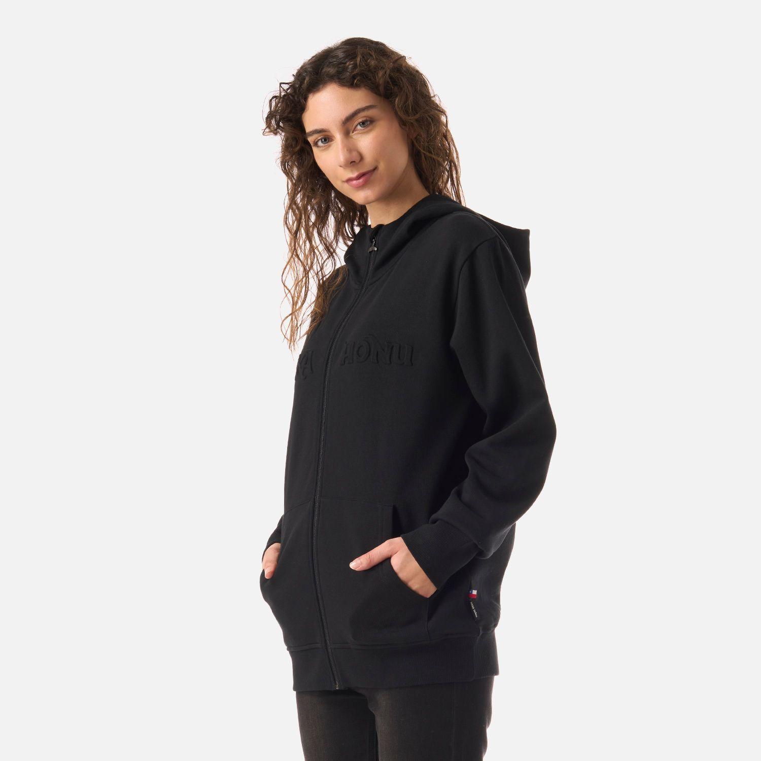 Polerón Mujer Motomami Full Zip Negro Haka Honu V26-1
