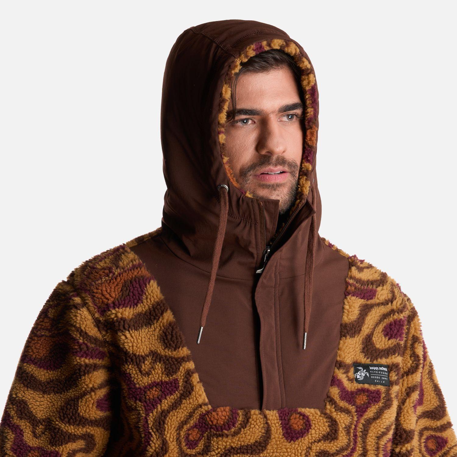 Poleron Hombre Chi-Porrito Print Tostado Haka Honu-4