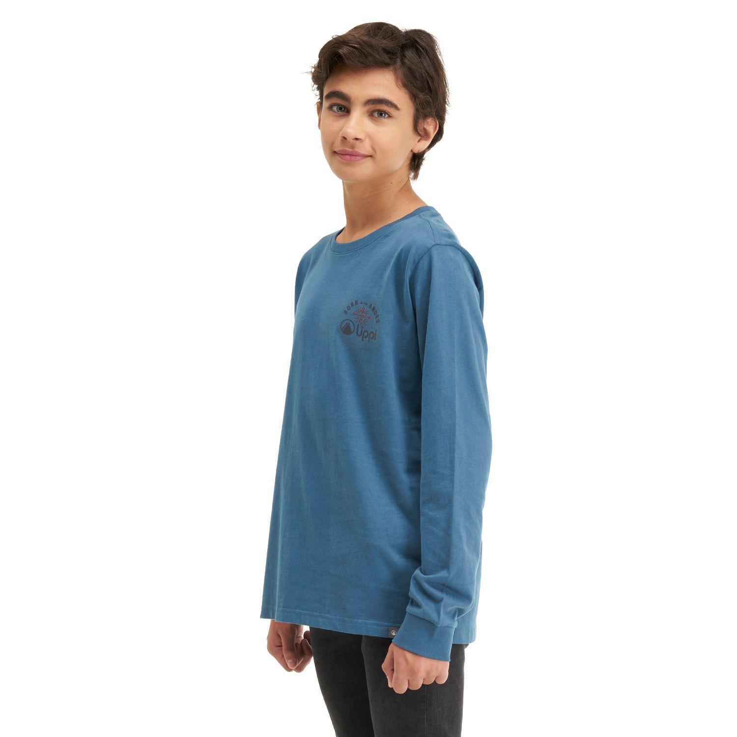 Polera Teen Boy Range Long-Sleeve Cotton T-Shirt Azul Lippi-2