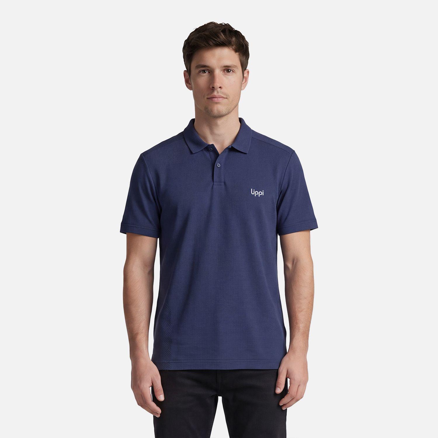 Polera Hombre B-Classic Seamless Polo Azul Oscuro Lippi V27-0