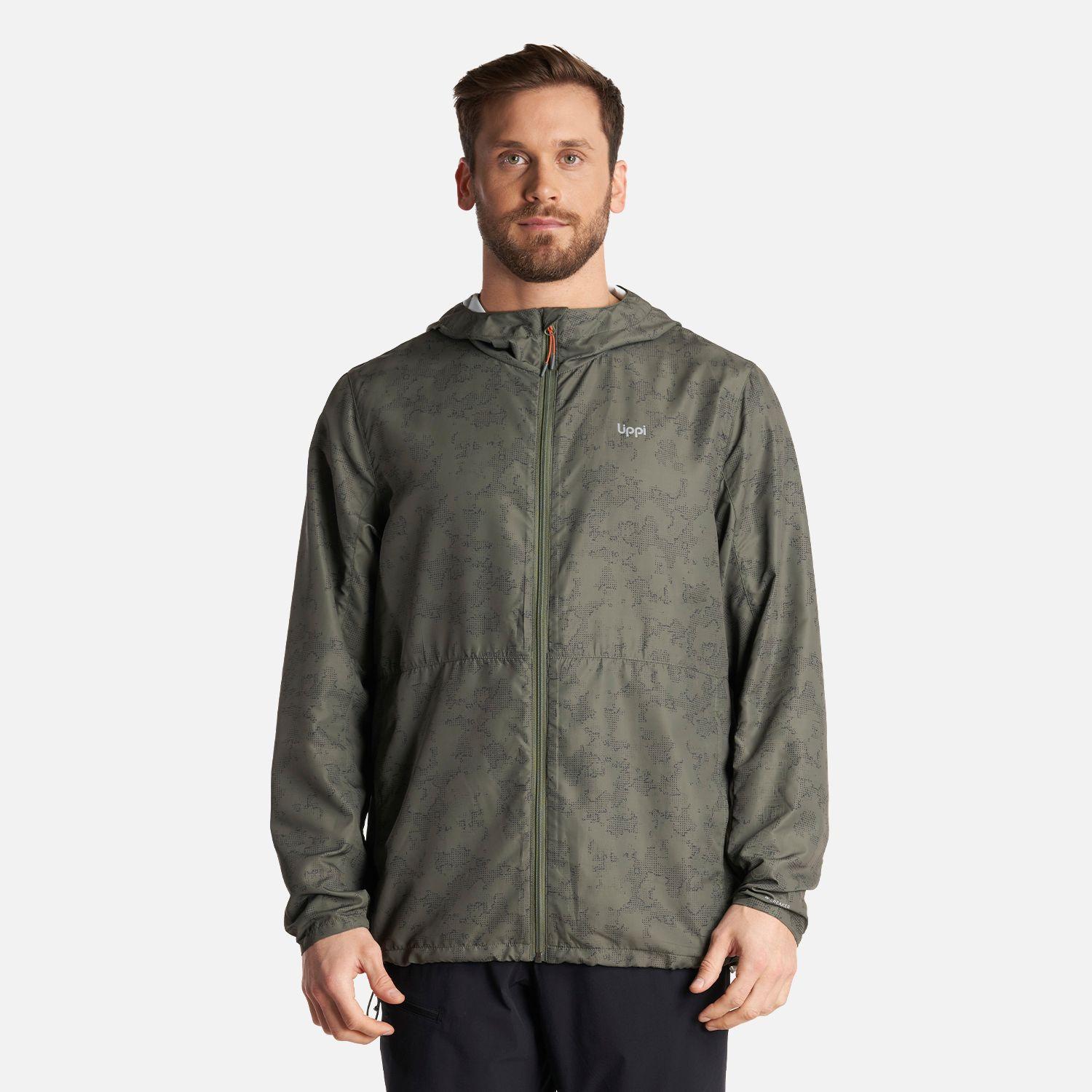 Chaqueta Hombre Nightfall WindBreaker Hoody Jacket Print Verde Musgo Lippi-1