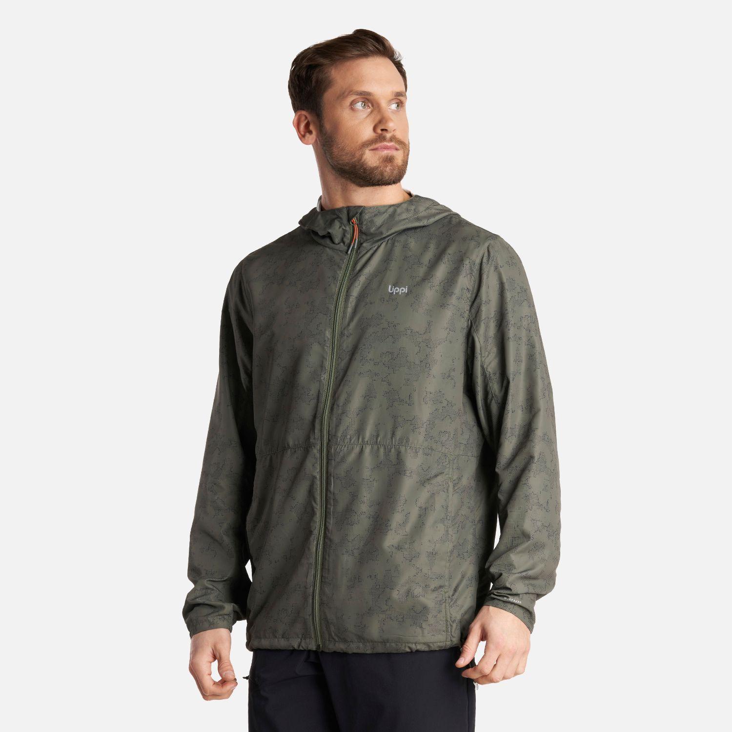 Chaqueta Hombre Nightfall WindBreaker Hoody Jacket Print Verde Musgo Lippi-2