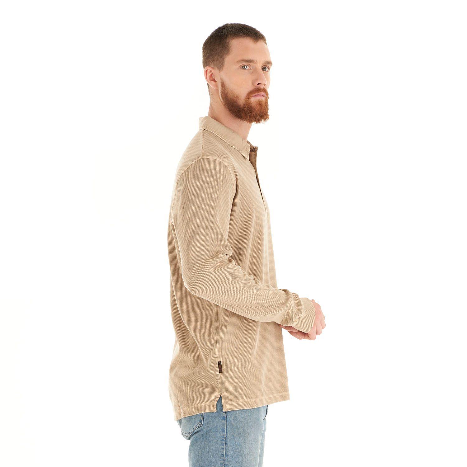 Polera Hombre Simetria Hippie Beige Haka Honu-3