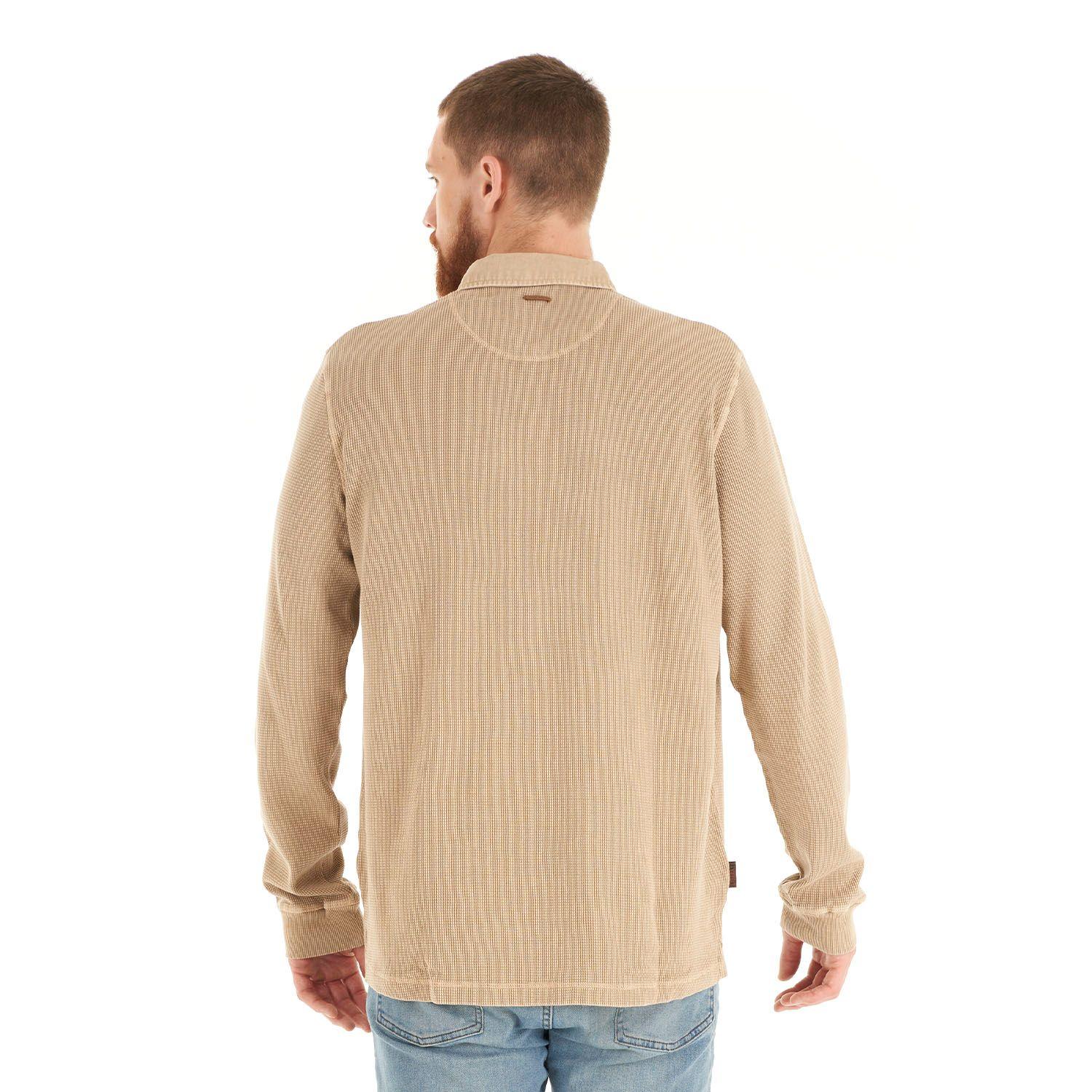 Polera Hombre Simetria Hippie Beige Haka Honu-5