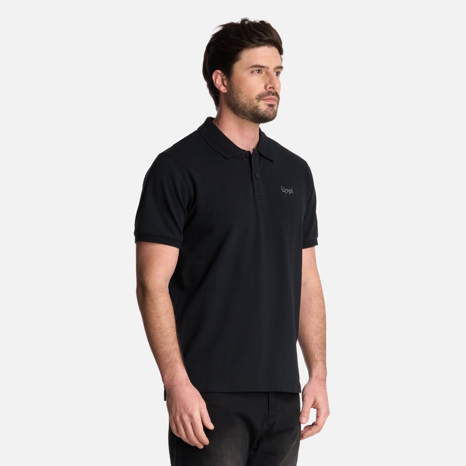 Polera Hombre First Class Elastic Polo Negro Lippi-1