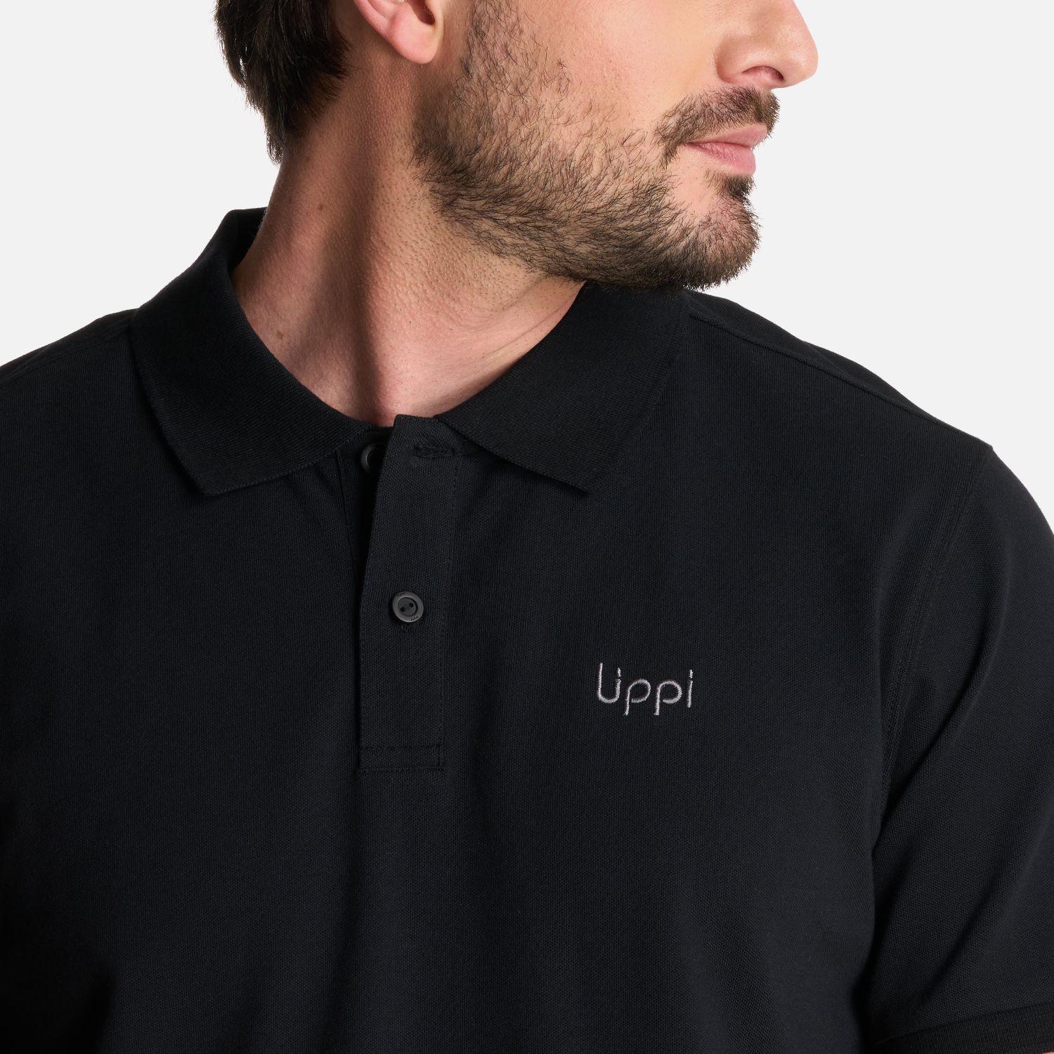 Polera Hombre First Class Elastic Polo Negro Lippi-3