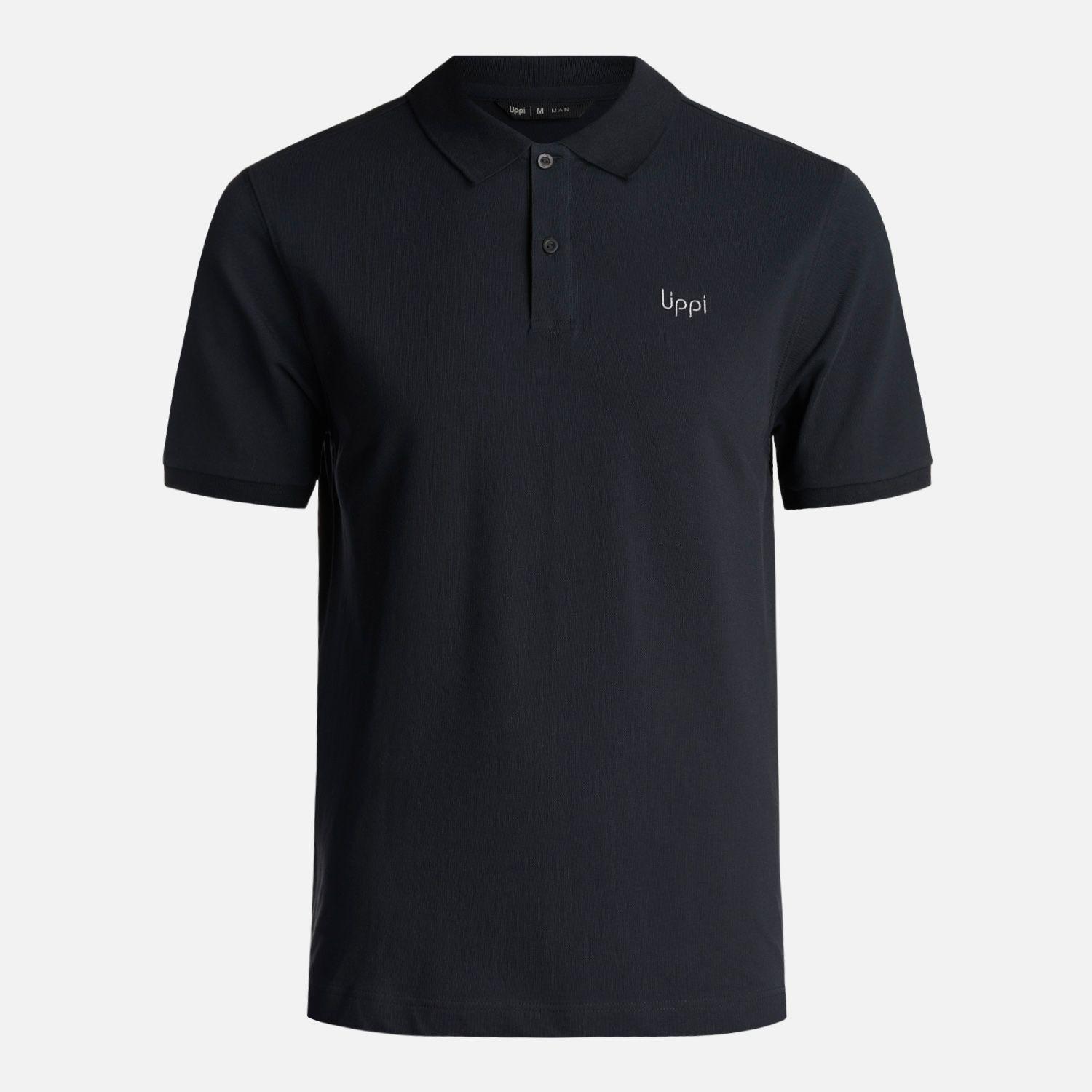 Polera Hombre First Class Elastic Polo Negro Lippi-5
