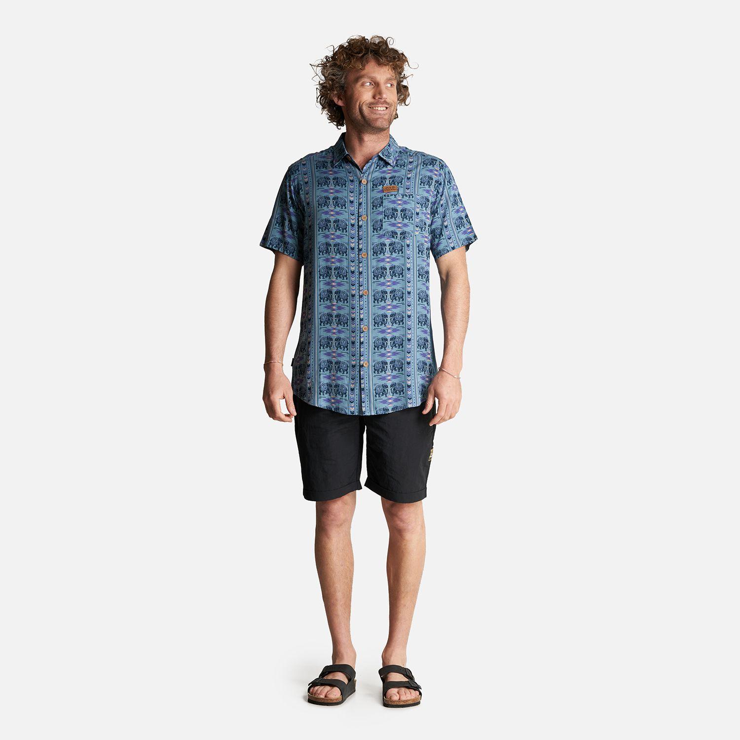 Camisa Hombre Good Karma Full Print Celeste Haka Honu-5