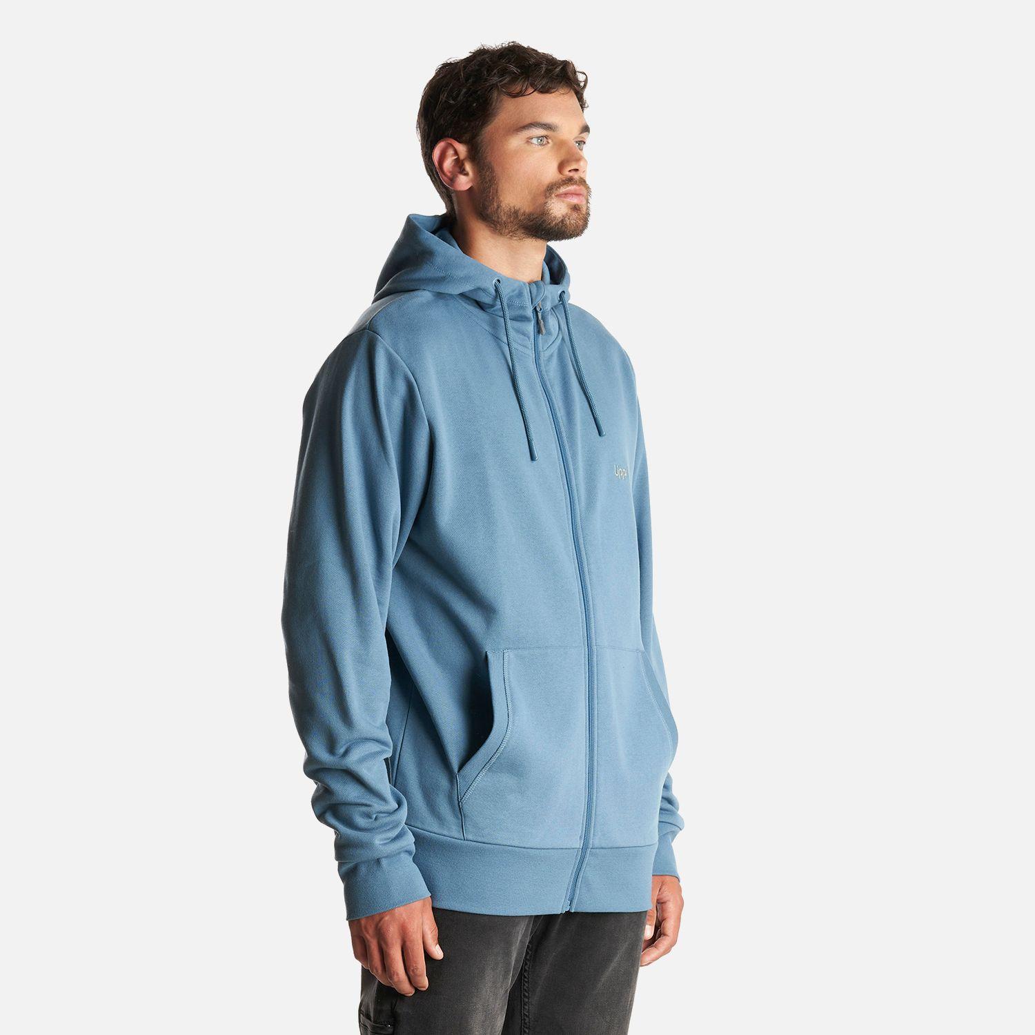 Poleron Hombre Ulmo Full Zip Hoody Sweatshirt Azul Piedra Lippi-2