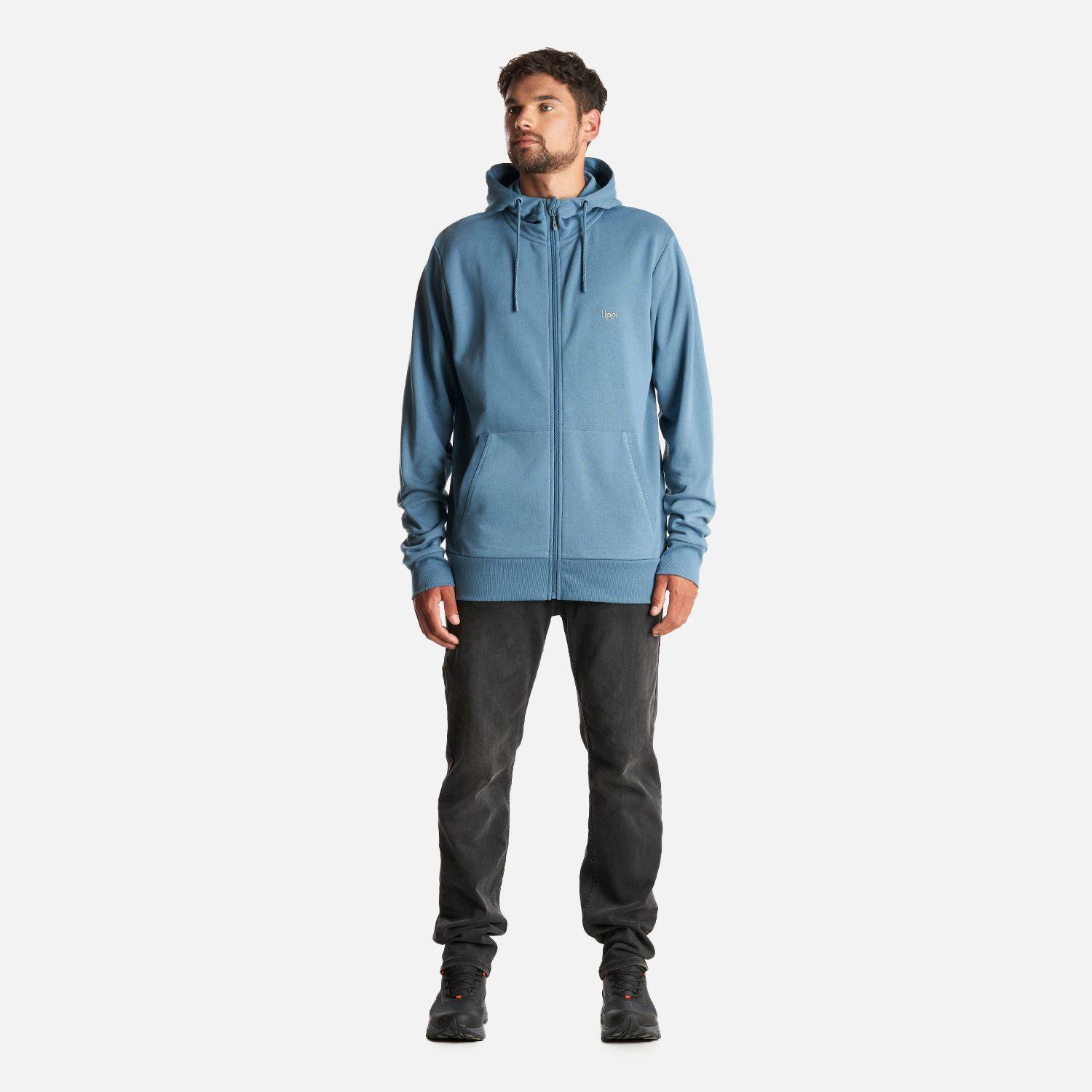 Poleron Hombre Ulmo Full Zip Hoody Sweatshirt Azul Piedra Lippi-7