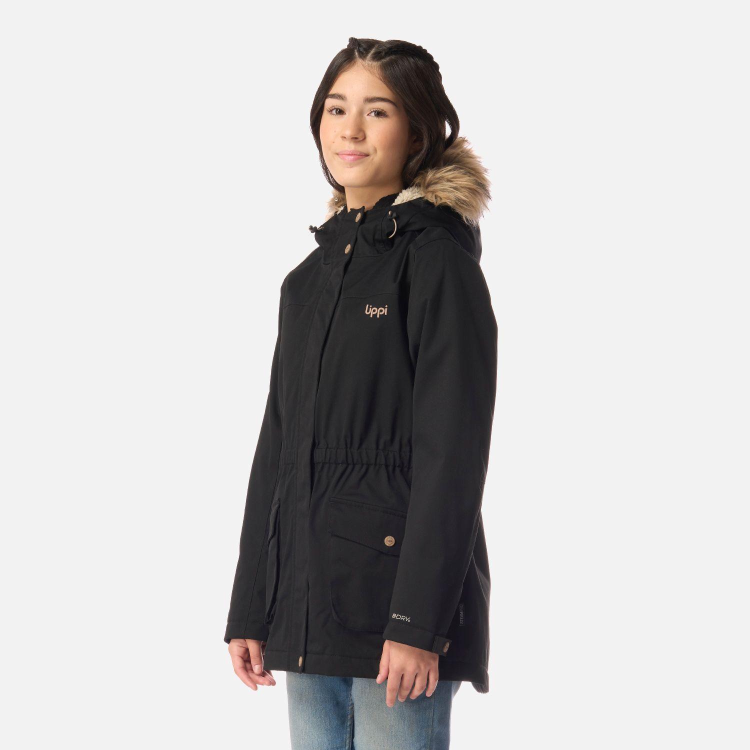 Chaqueta Teen Girl Roble B-Dry Hoody Jacket Negro Lippi I26-1