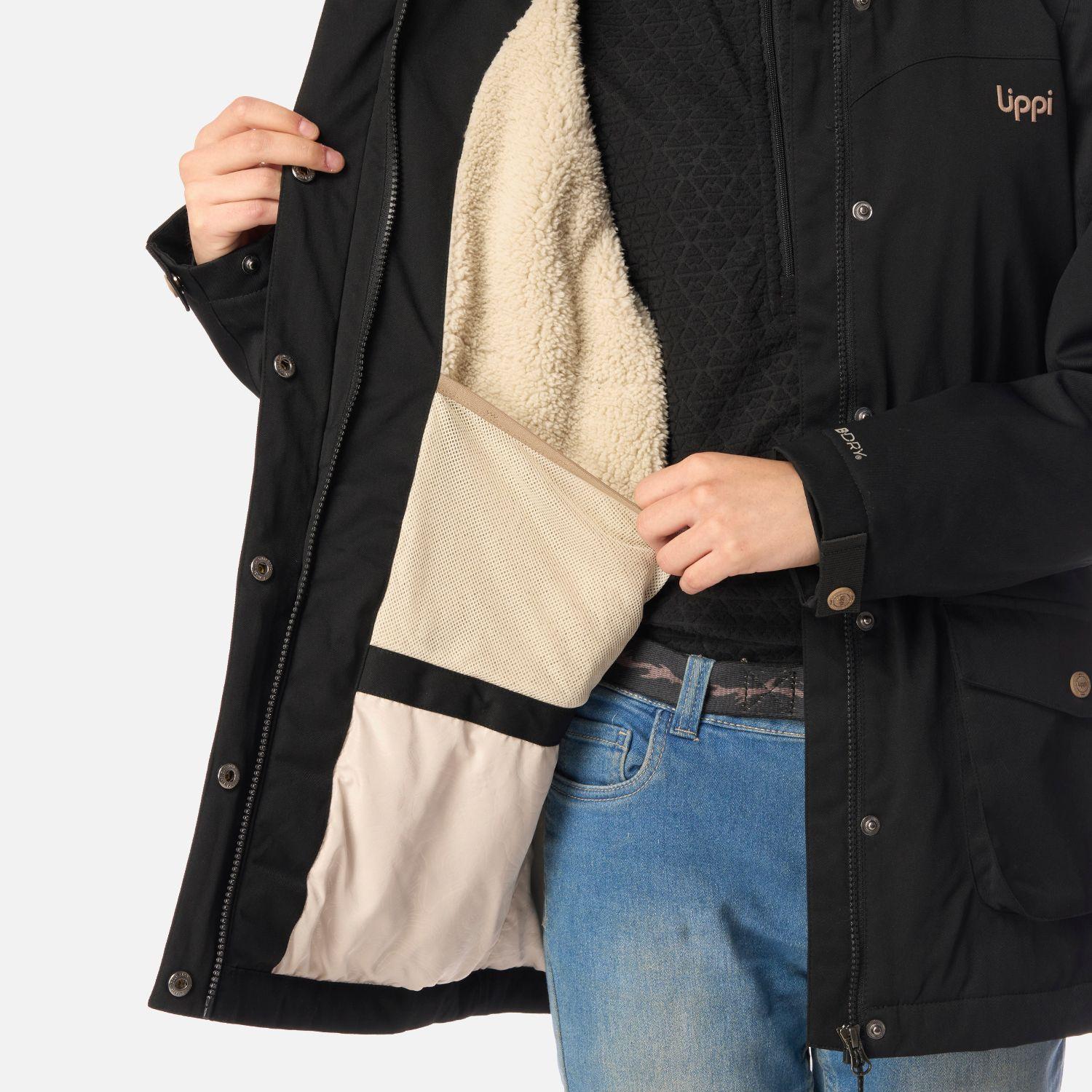 Chaqueta Teen Girl Roble B-Dry Hoody Jacket Negro Lippi I26-7