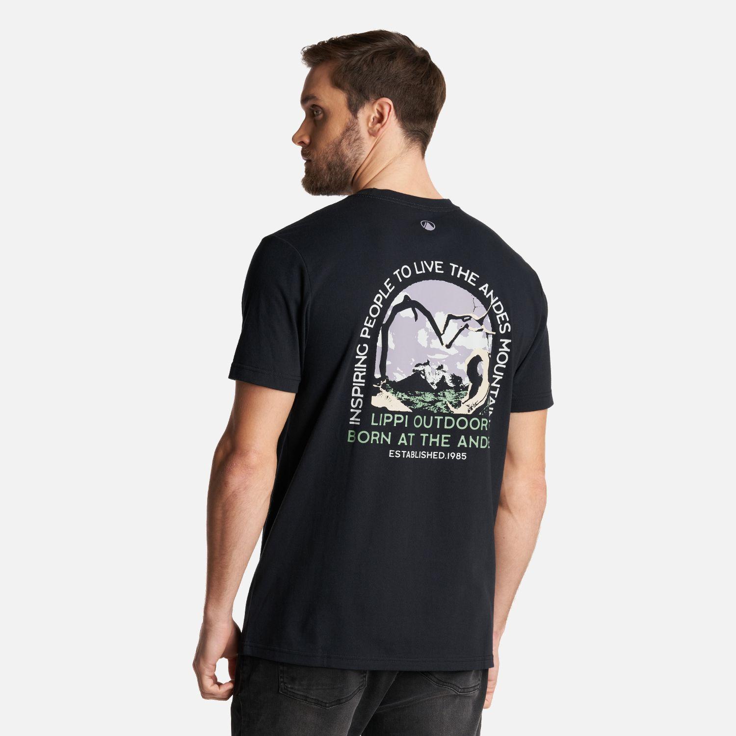 Polera Hombre Portal Forest T-Shirt Negro Lippi-3