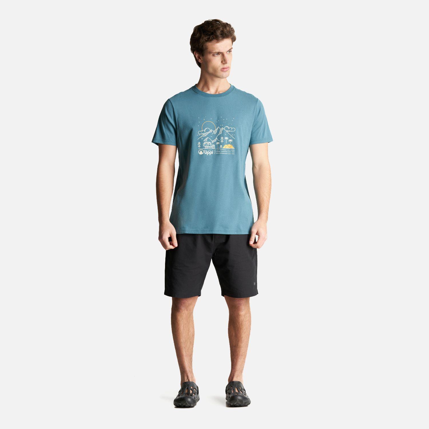 Polera Hombre Night Camp T-Shirt Petroleo Lippi-4