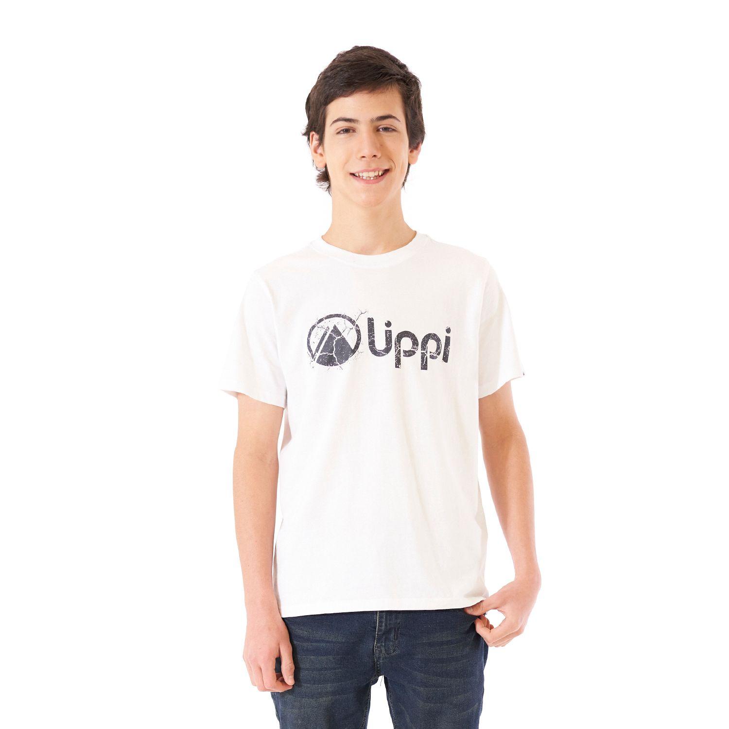 Polera Teen Boy Logo Lippi UV-Stop T-Shirt Blanco Lippi V21-1