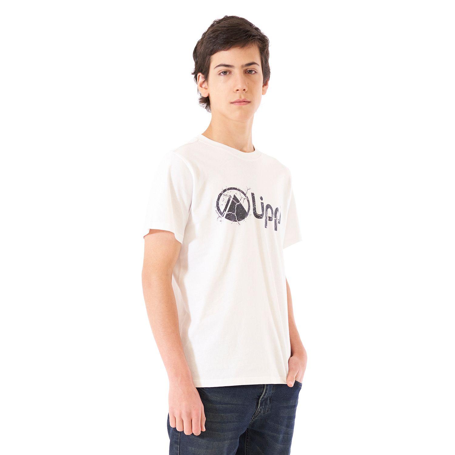 Polera Teen Boy Logo Lippi UV-Stop T-Shirt Blanco Lippi V21-2