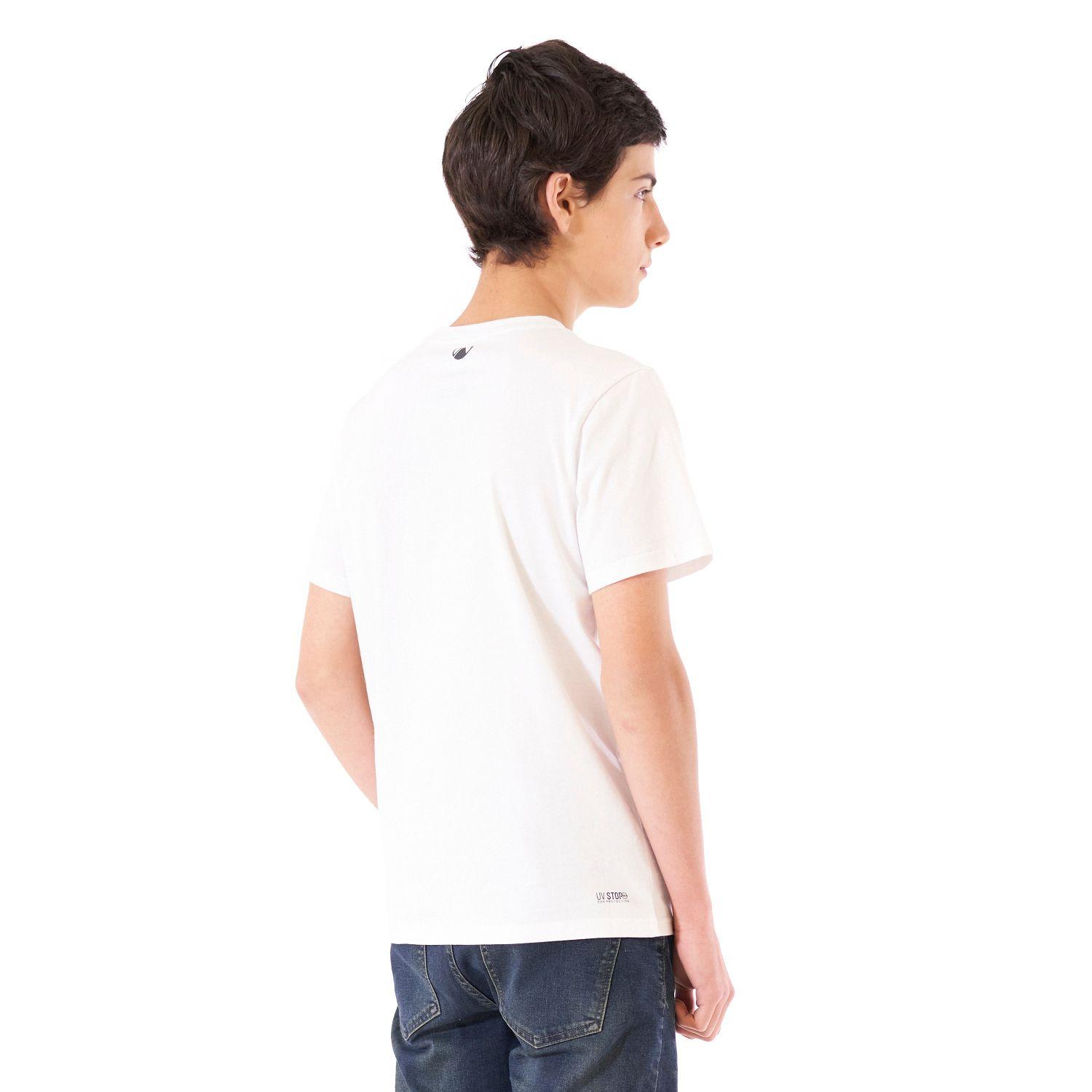 Polera Teen Boy Logo Lippi UV-Stop T-Shirt Blanco Lippi V21-3