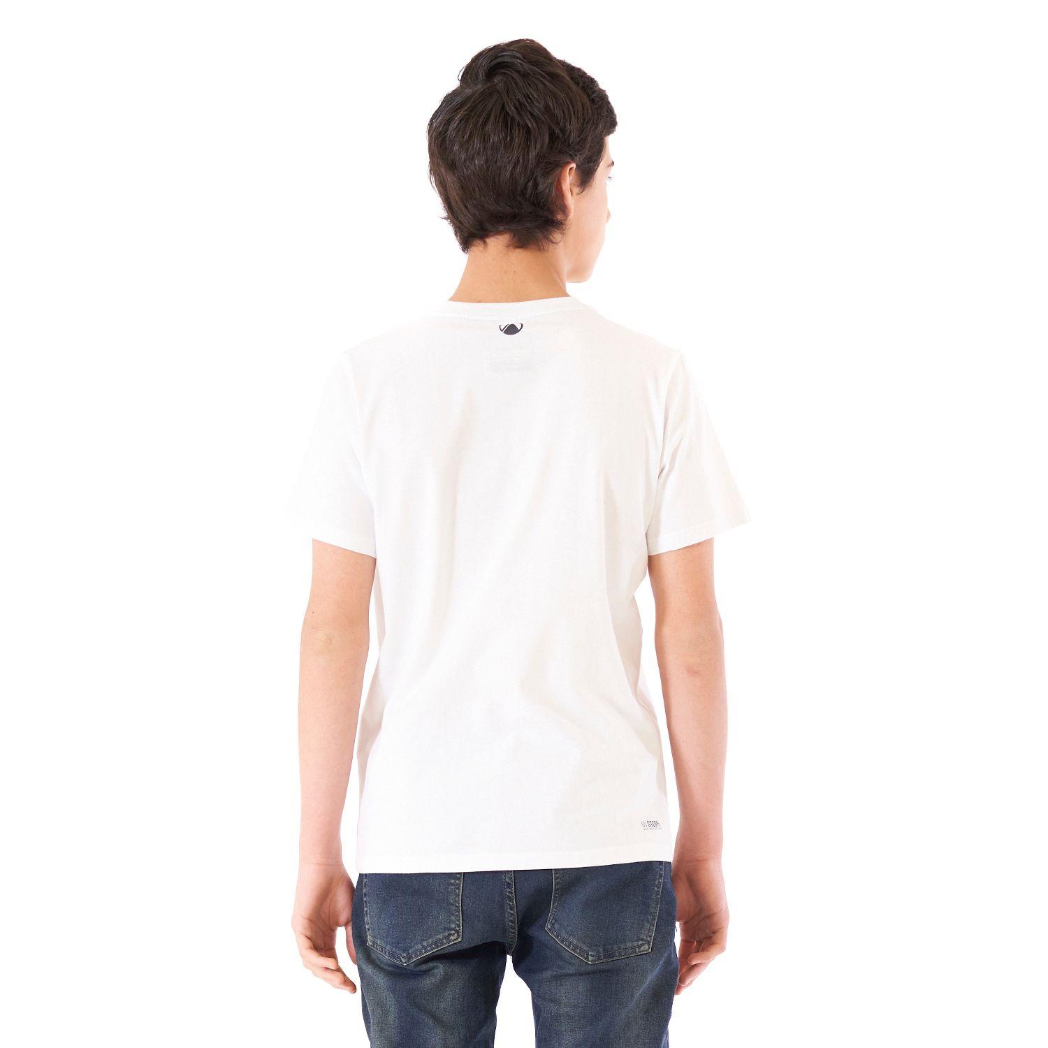 Polera Teen Boy Logo Lippi UV-Stop T-Shirt Blanco Lippi V21-5